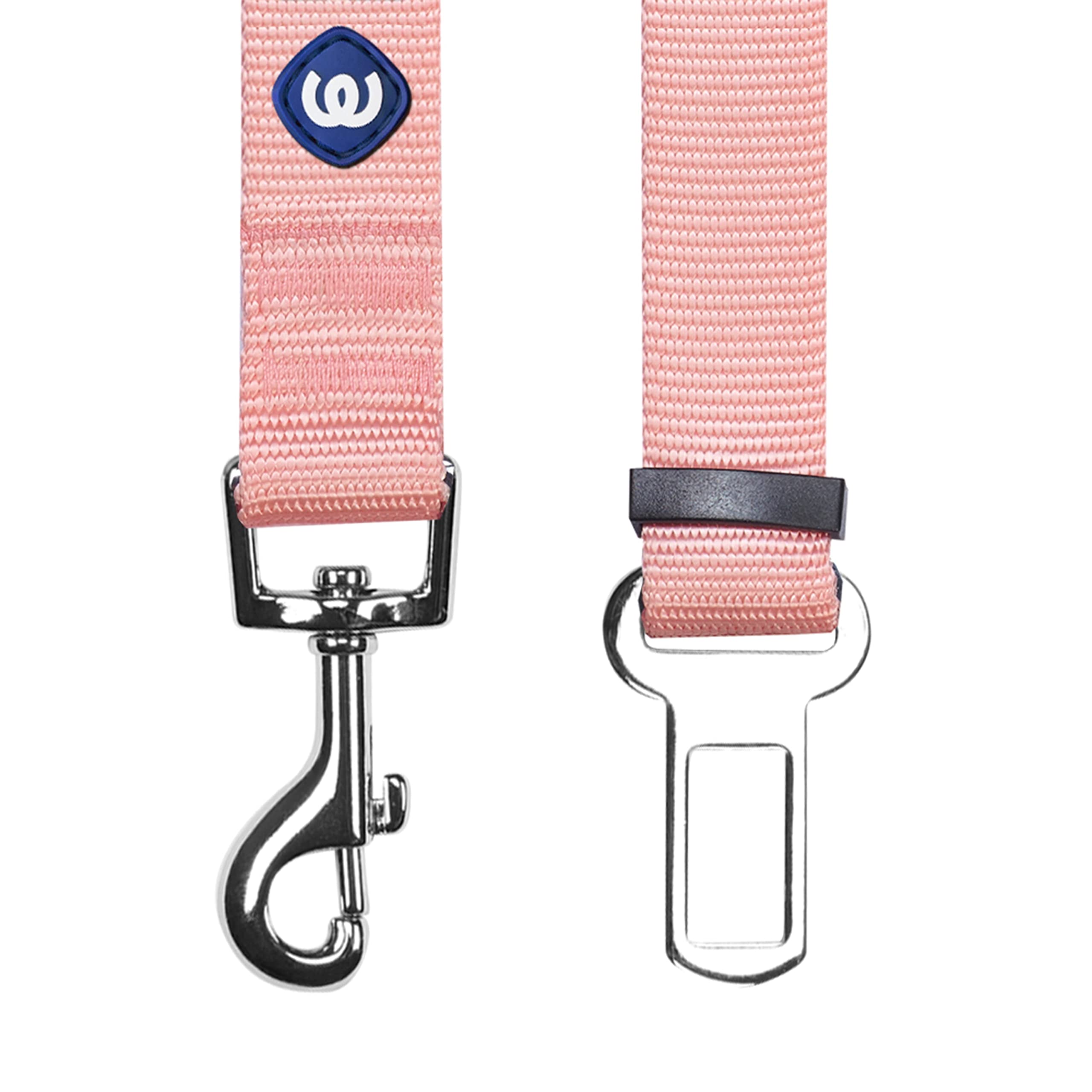Blueberry Pet Essentials Classic Dog Seat Belt Tether For Dogs Cats, Baby Pink, Durable Safety Car Vehicle Seatbelts Leads Use With Harness