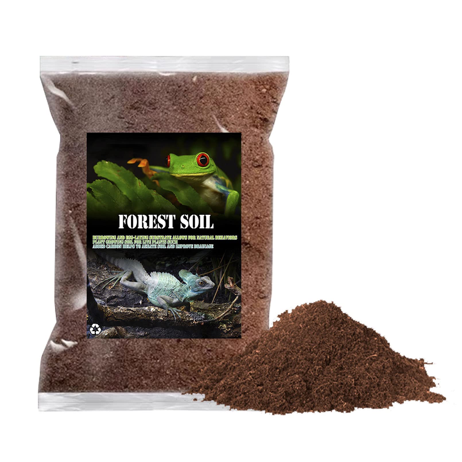 Bnosdm Reptile Soil Substrate Fluffy Small-Strand Reptile Substrate And Snake Bedding Clean Natural Terrarium Bedding For Lizard