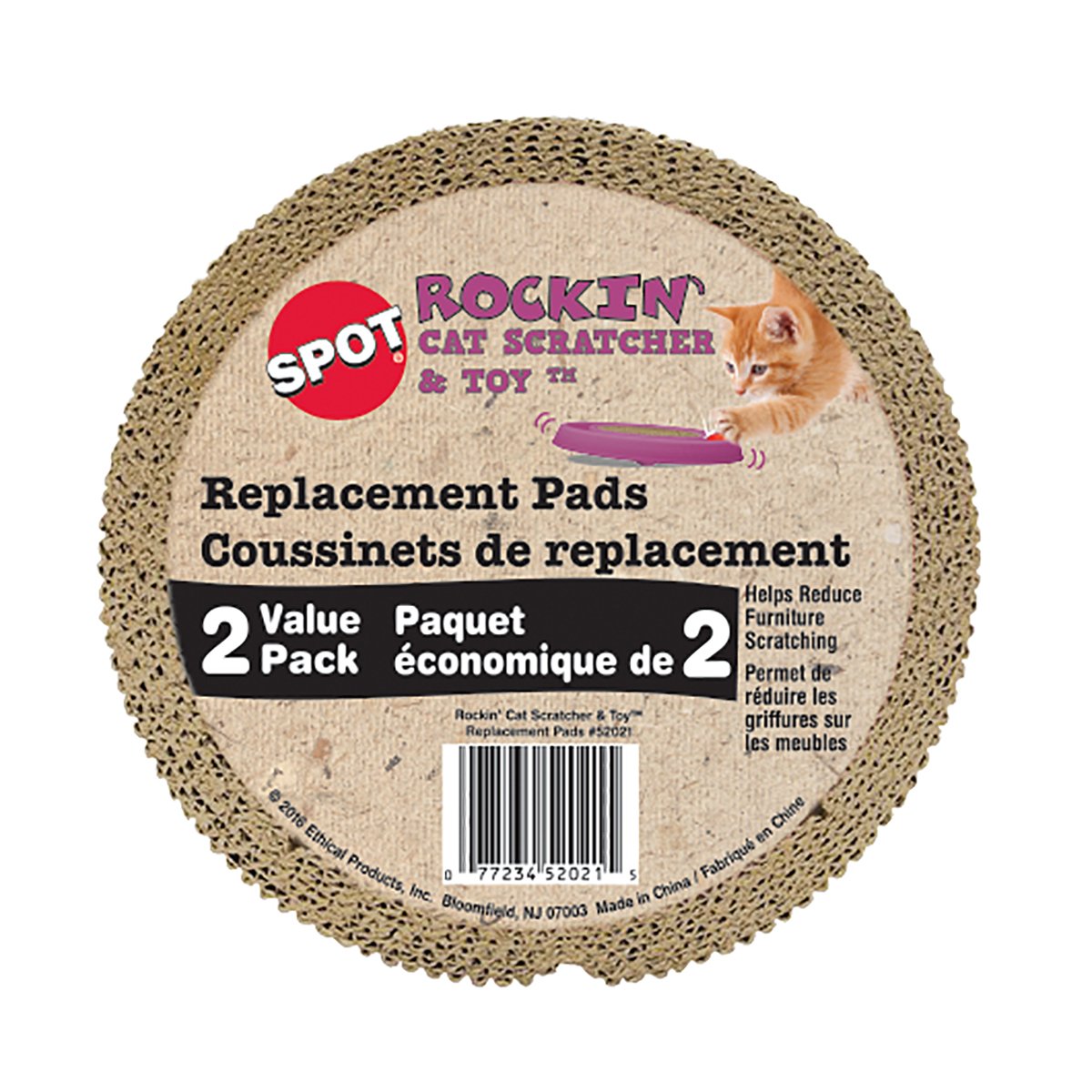 Spot Ethical Pets Rockin' Insert Replacement Scratchers For Cat (2 Pack), 5.5'