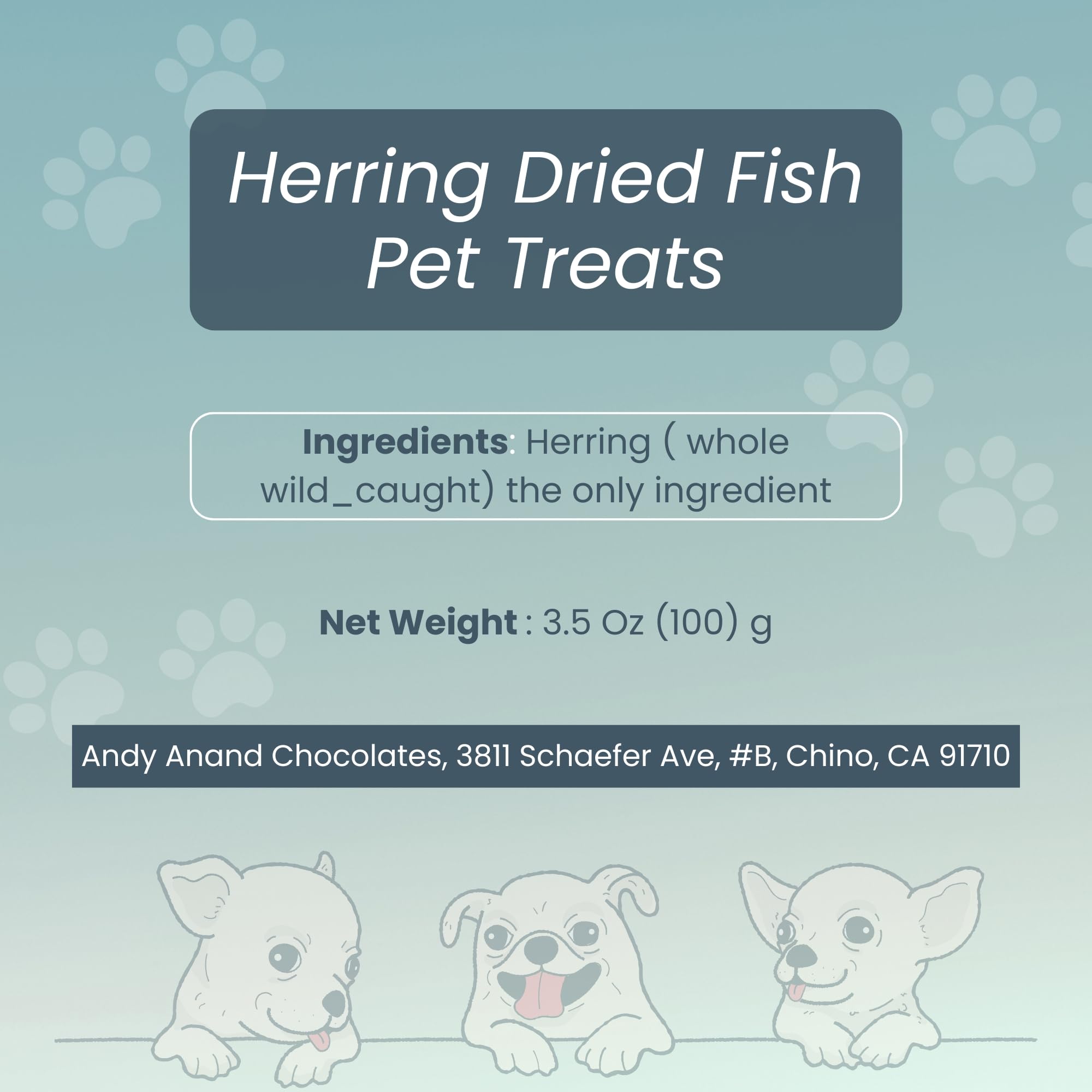 green paws Gluten Free Herring Dog Treats – High Protein, Wild-Caught Fish – 3.5 oz for Dogs & Cats