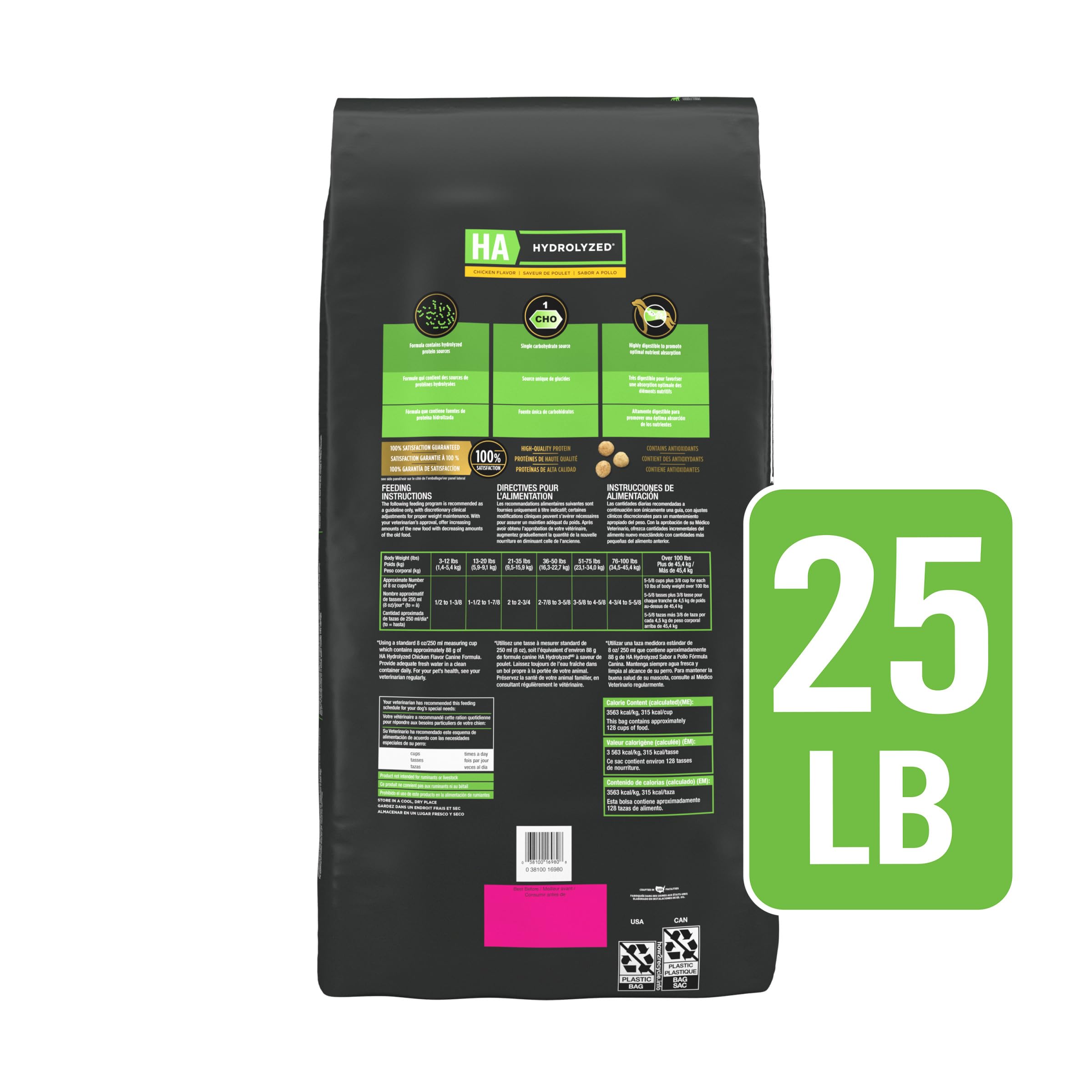 Purina Pro Plan Veterinary Diets HA Hydrolyzed Chicken Flavor Canine Formula Dry Dog Food - 25 lb. Bag