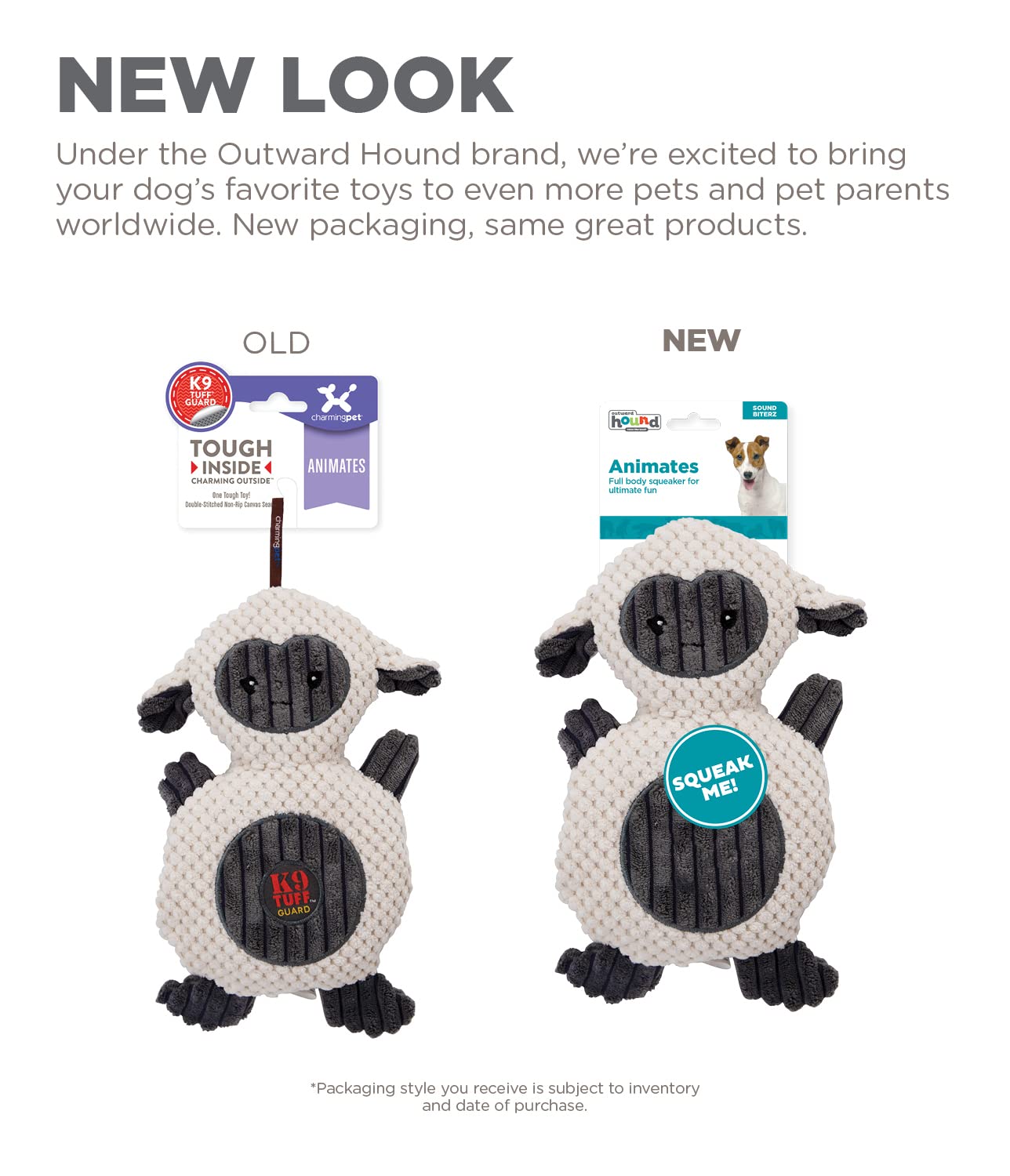 Outward Hound By Charming Pet Animates Lamb Plush Squeaky Dog Toy