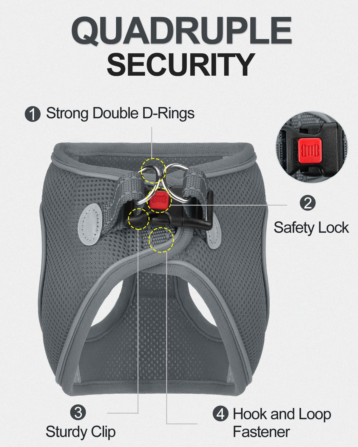 Joytale Step In Dog Harness,12 Colors,Breathable Mesh Vest Harness,Reflective Soft Padded Harnesses For Cats And Puppies Dogs,Gr