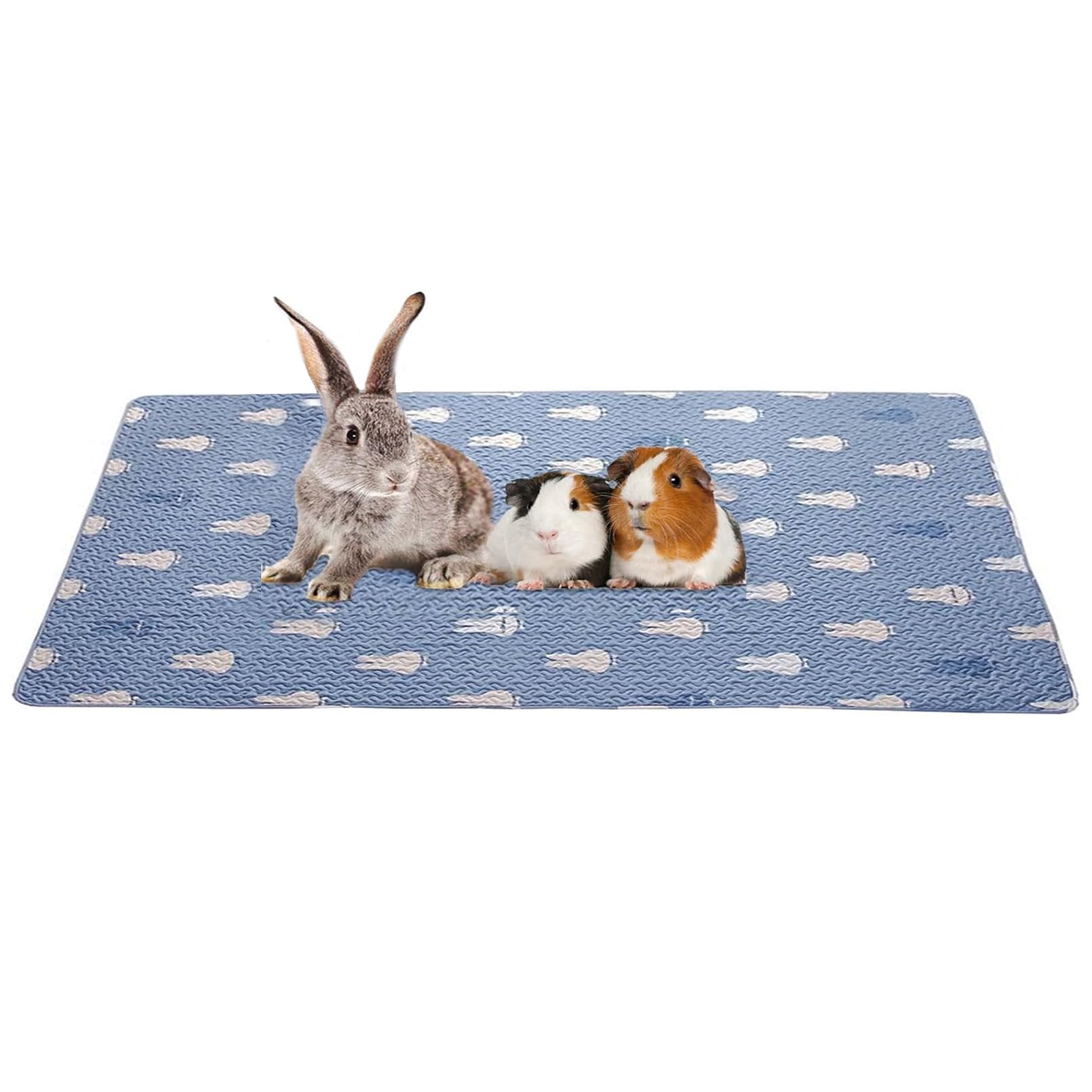 Kathson 70 L X 27.5 W Rabbit Cage Liners Washable Rabbit Floor Mat Reusable Bunny Rug Super Absorbent Guinea Pig Carpet Anti