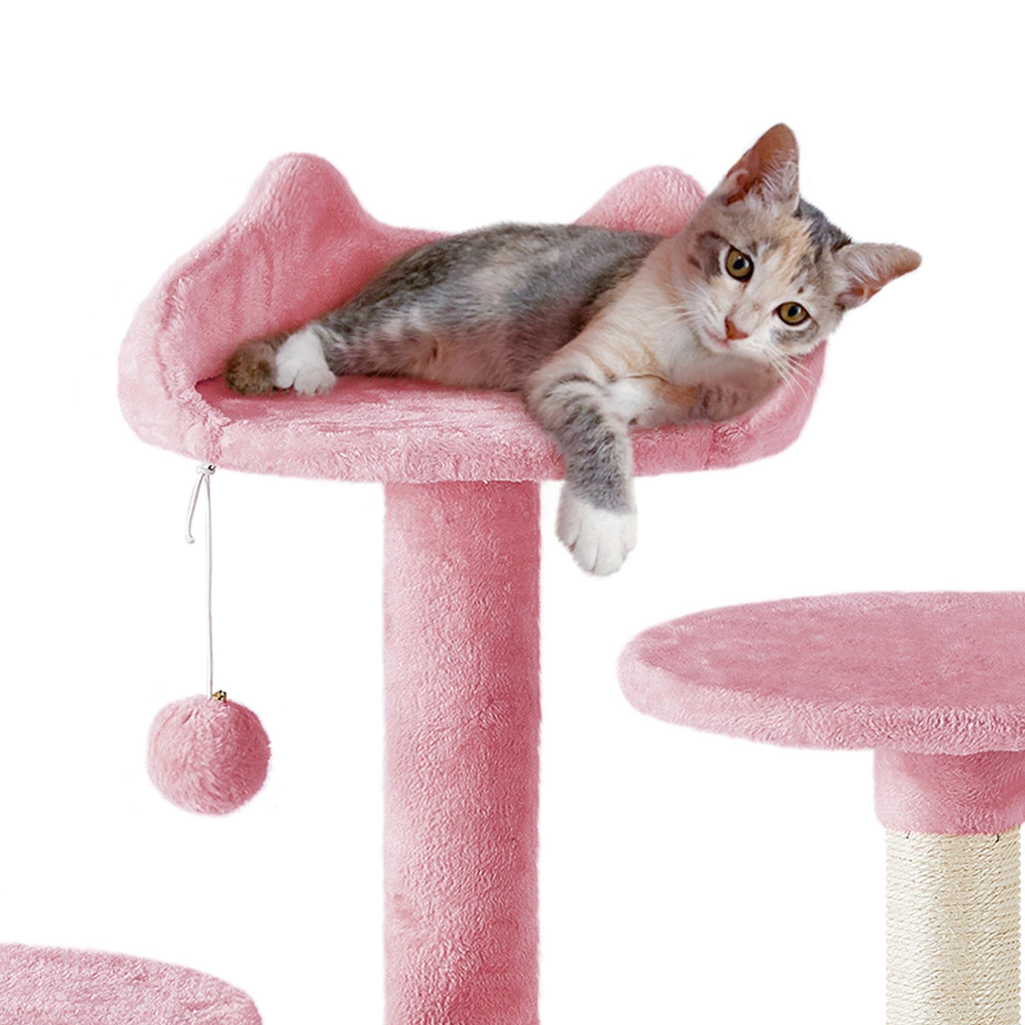Topeakmart 70In Cat Tree, Multi-Level Cat Tower With Scratching Post Dangling Ball And Condos Cat Furniture For Indoor Cats, Pin