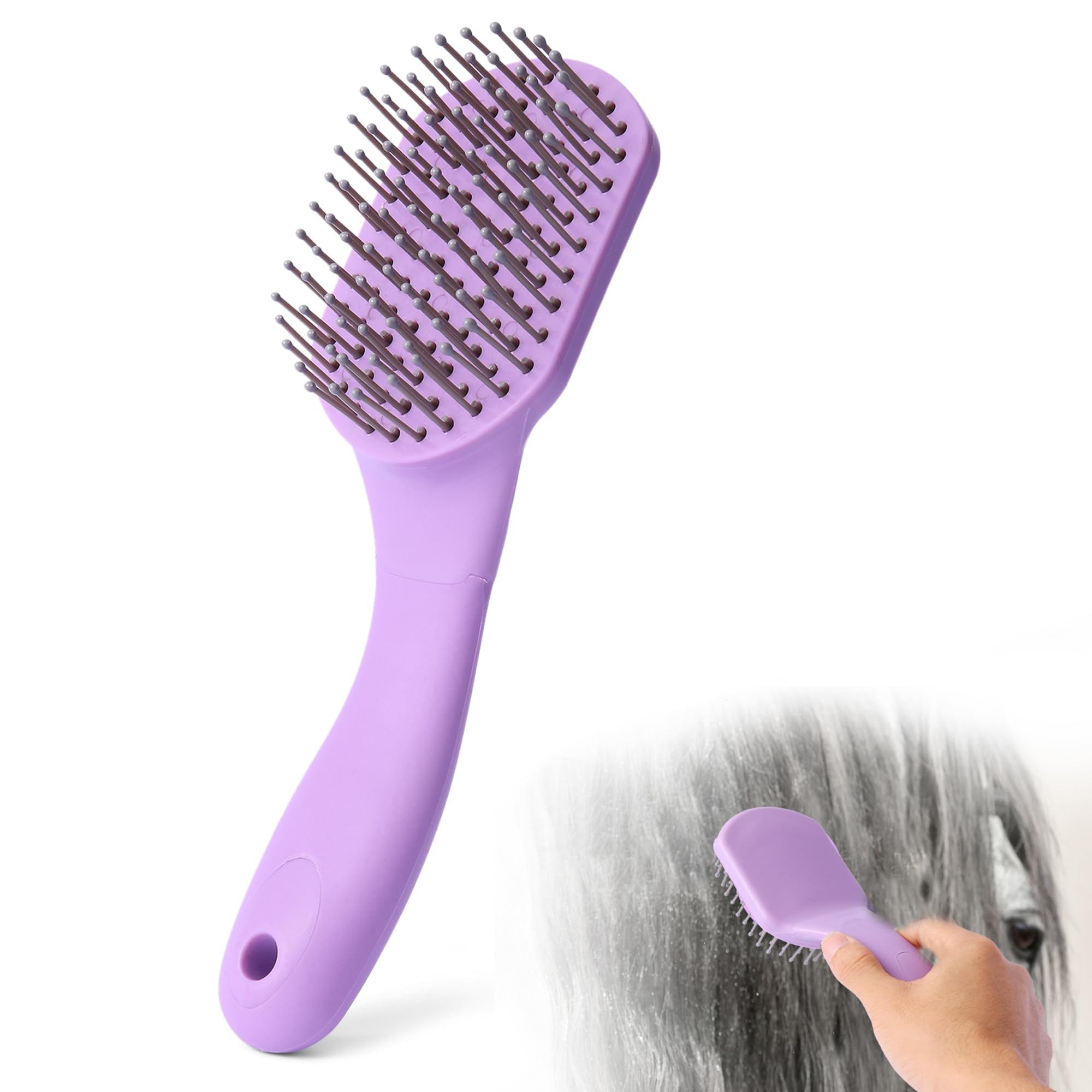 Horse Mane And Tail Brush For Long Haired Dogs Shedding Equine Horses Grooming Dog Pin Brush