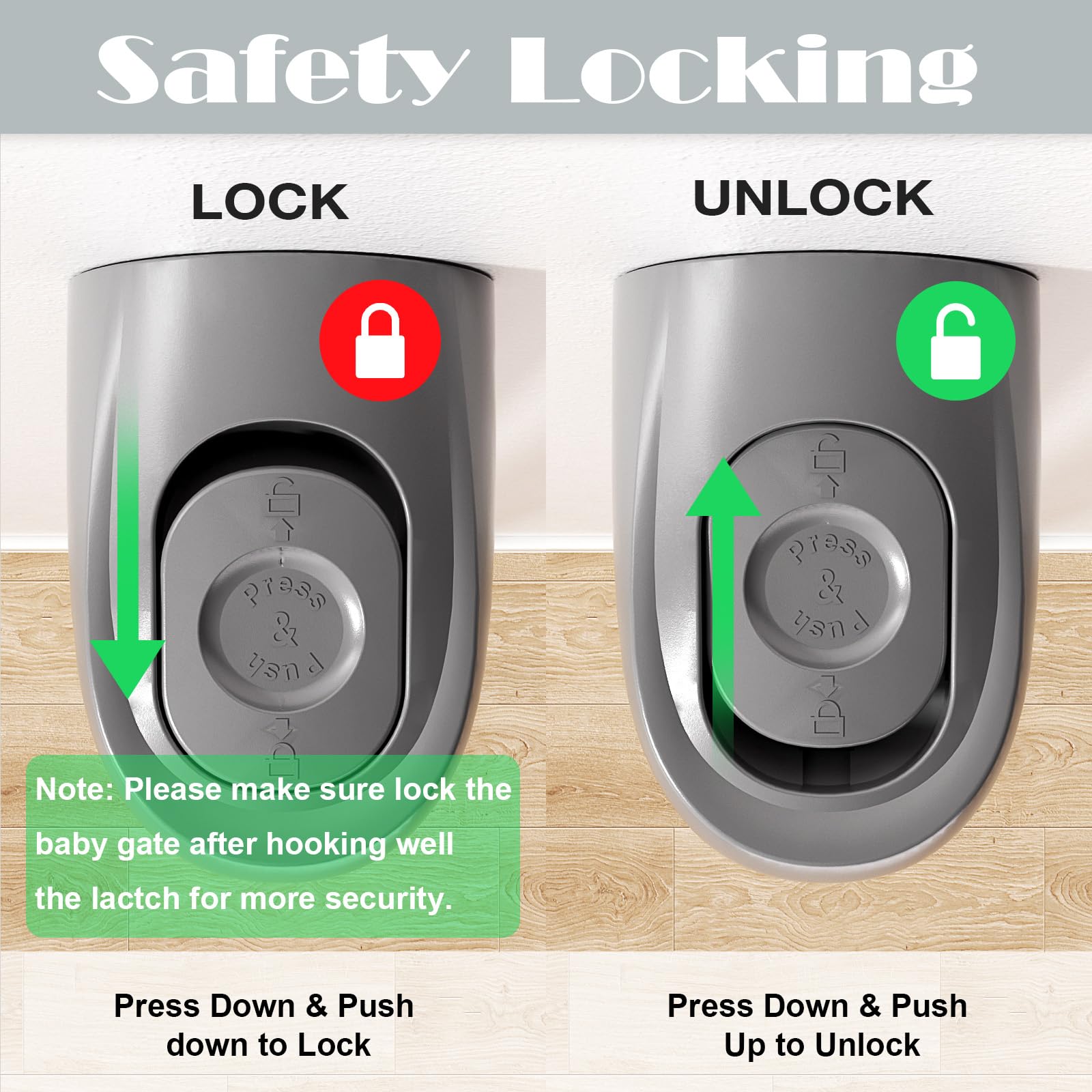 Babepai Retractable Baby Gates Extra Wide | 55' Wide X 38' Tall Dog Gates For Stairs | Indoor/Outdoor Use | Child Gates For Doorways, Deck, Porch, Hallways, Patio - Gray