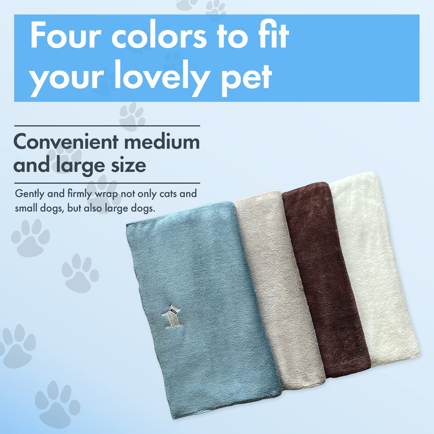 Ujclife Microfiber Pet Grooming Towel ,Pack Of 2 , Super Absorbent - Quick Drying Super Soft Pet Towel/Bathing Supplies ,For Dog