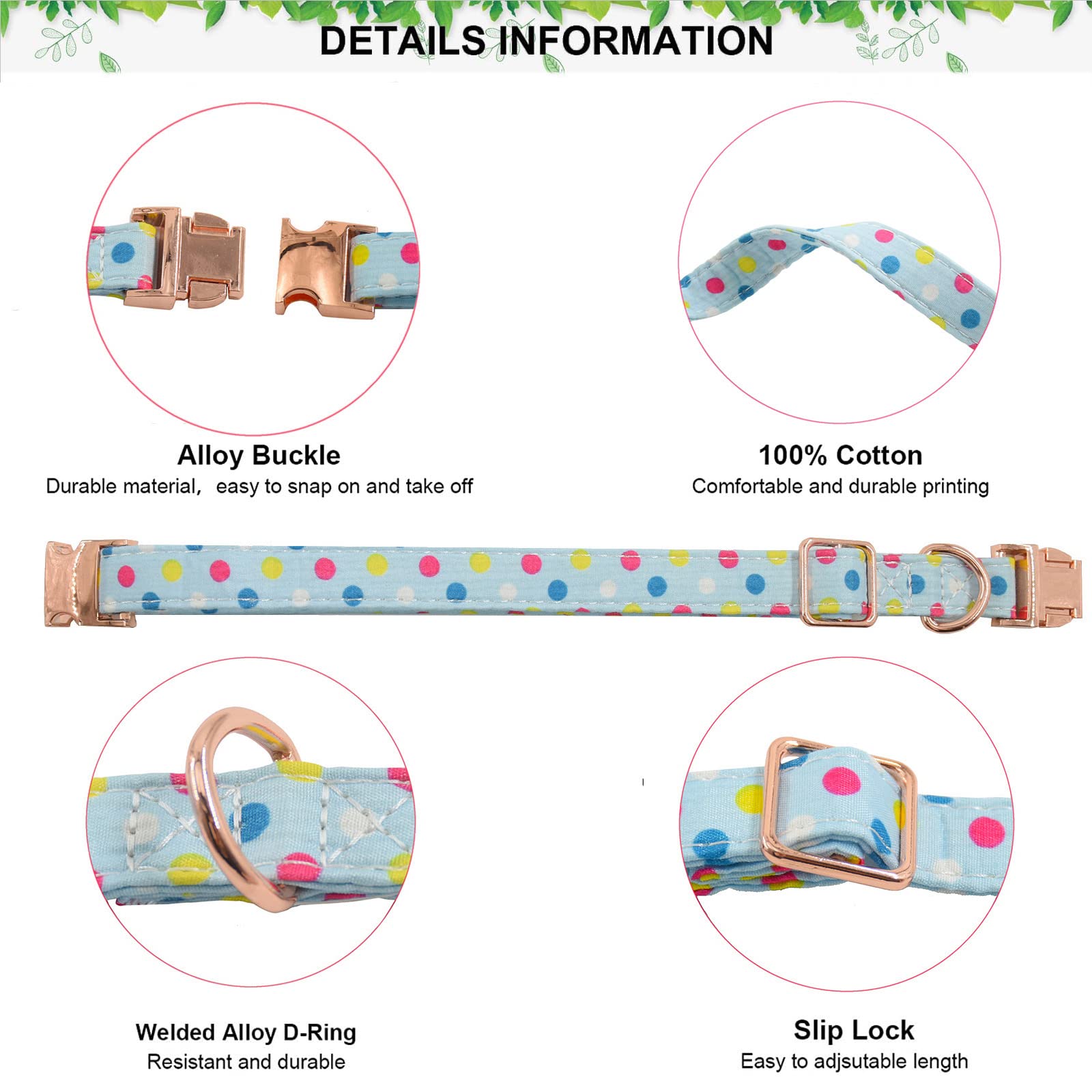 Metal Buckle Dog Collar, Durable Adjustable Dog Collar Soft For Small Medium Large Dogs (Blue Point, L(15-23In)