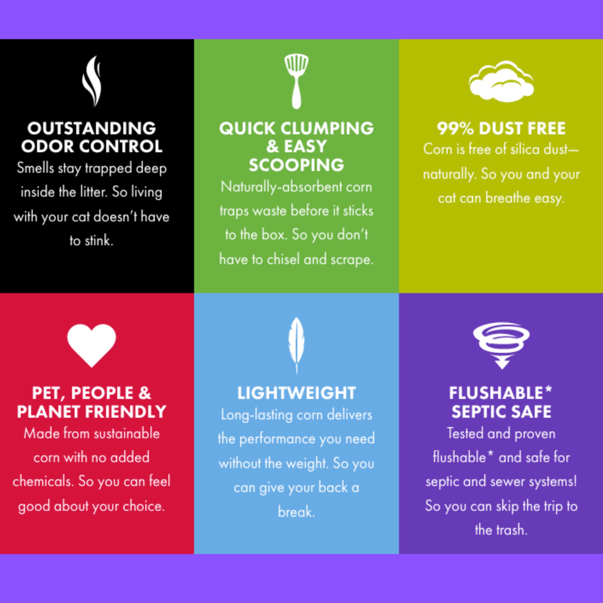 World'S Best Cat Litter Multiple Cat Lavender Scented 32-Pounds - Natural Ingredients, Quick Clumping, Flushable, 99% Dust Free & Made In Usa - Calming Fragrance & Long-Lasting Odor Control