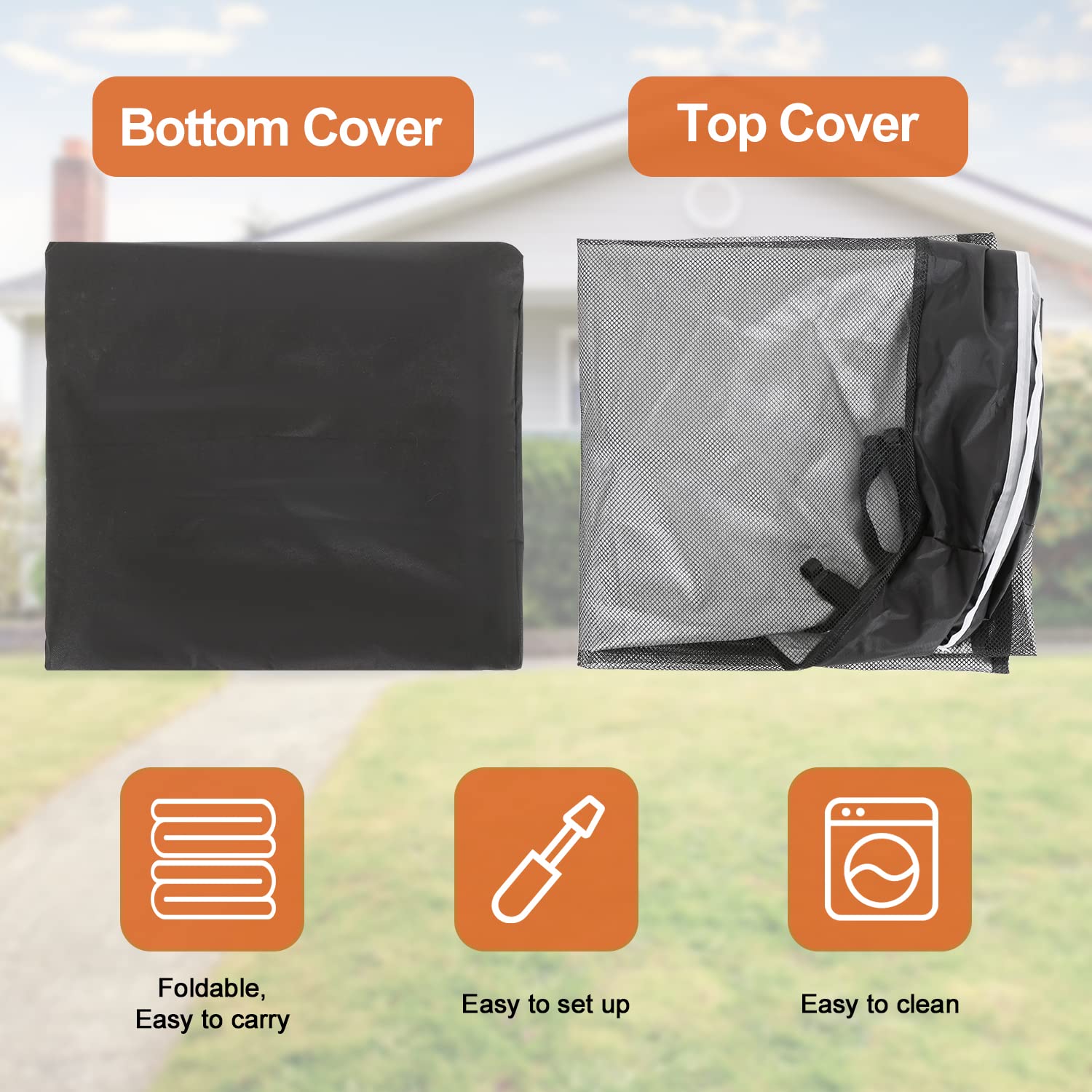 Pjyucien Mesh Top Cover - Fits 8 Panels 24 Inch Width Plastic/Metal Pet Pen Octagonal Dog Playpen (Note: Only Pen Top Cover, No Playpen!!!)
