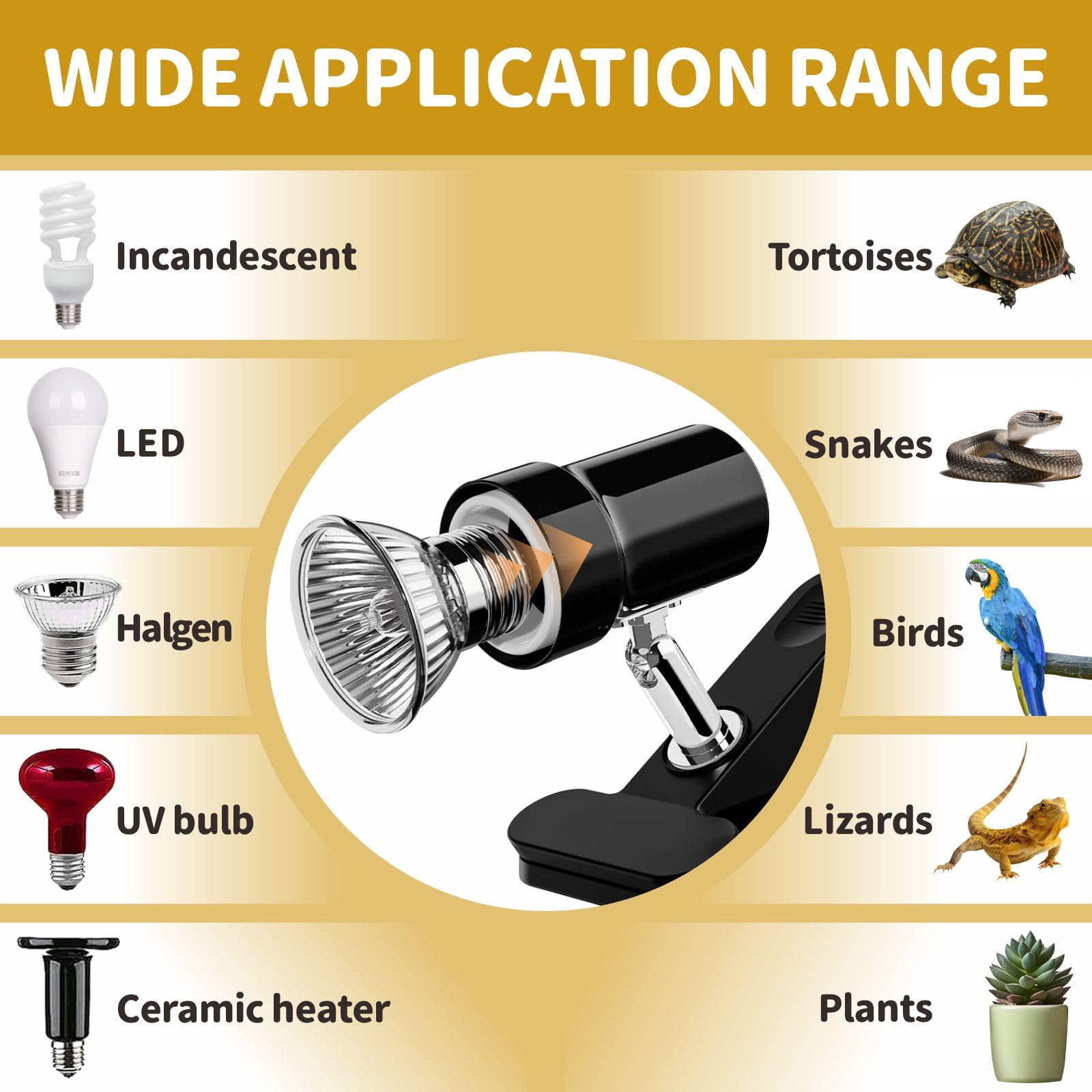 Gozilla Reptile Heat Lamp, Turtle Lamp Timing & Dimming Cycle Timer, Turtle Light 50W Uva/Uvb Reptile Light Bulb For Amphibian A