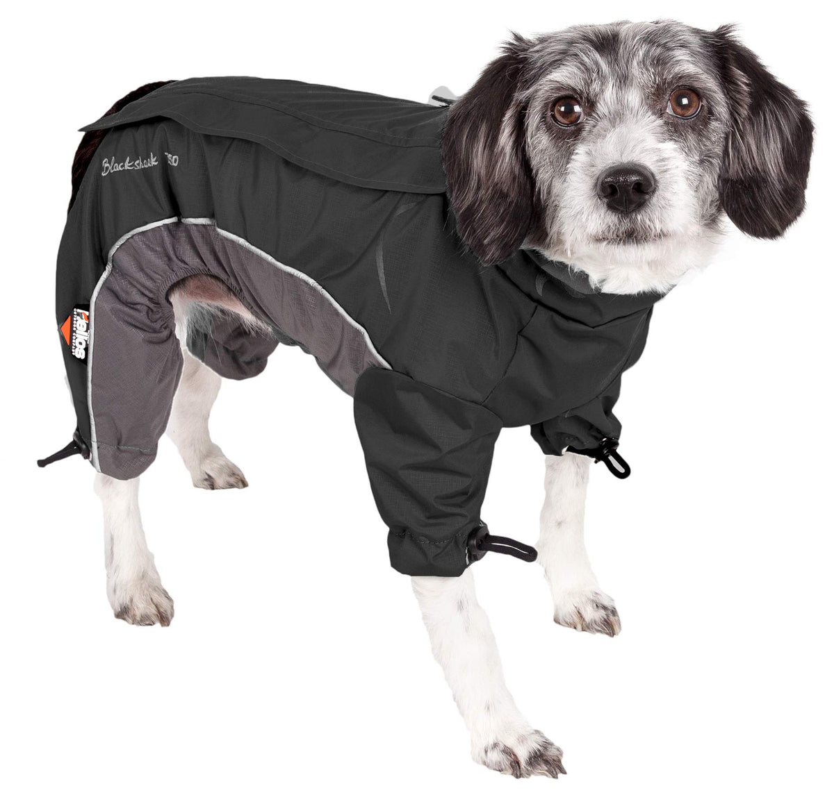 DOGHELIOS 'Blizzard' Full-Bodied Comfort-Fitted Adjustable and 3M Reflective Winter Insulated Pet Dog Coat Jacket w/ Blackshark Technology, X-Large, Black