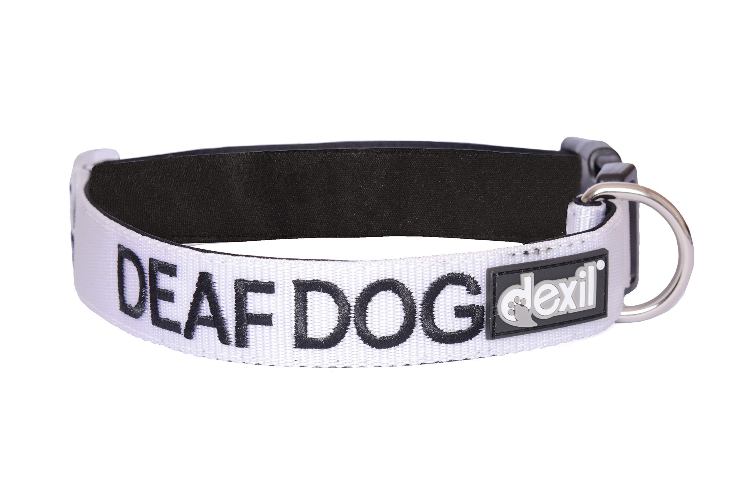 Dexil Limited Deaf Dog White Color Coded S M L Xl Buckle Dog Collars Prevents Accidents By Warning Others Of Your Dog In Advance