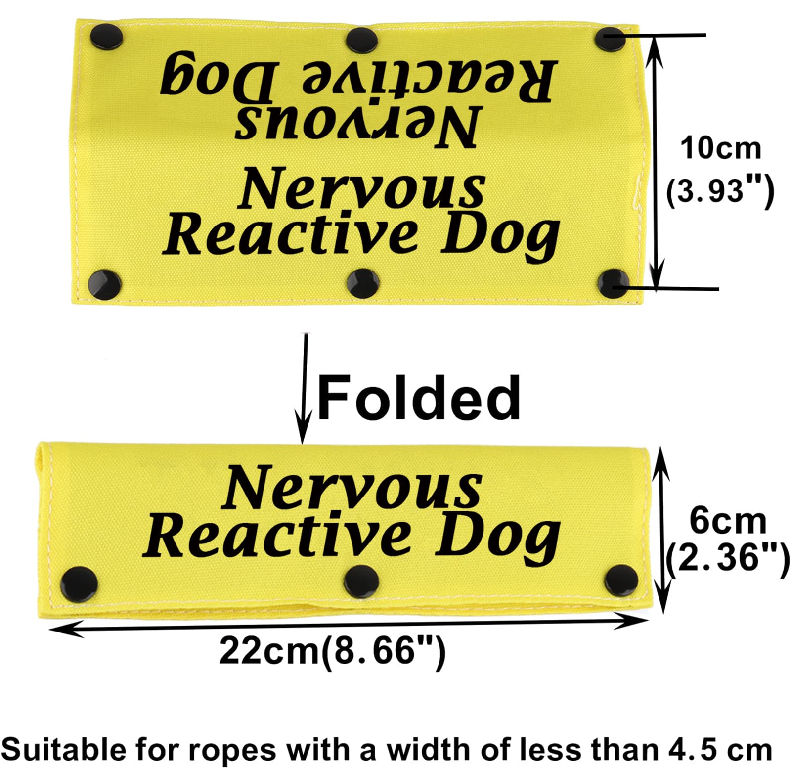 Funny Dog Leash Sleeve Nervous Reactive Dog Dog Leash Wrap Sleeve Alert Tag Pet Birthday Gift (Nervous Reactive-Ye Sleeve)