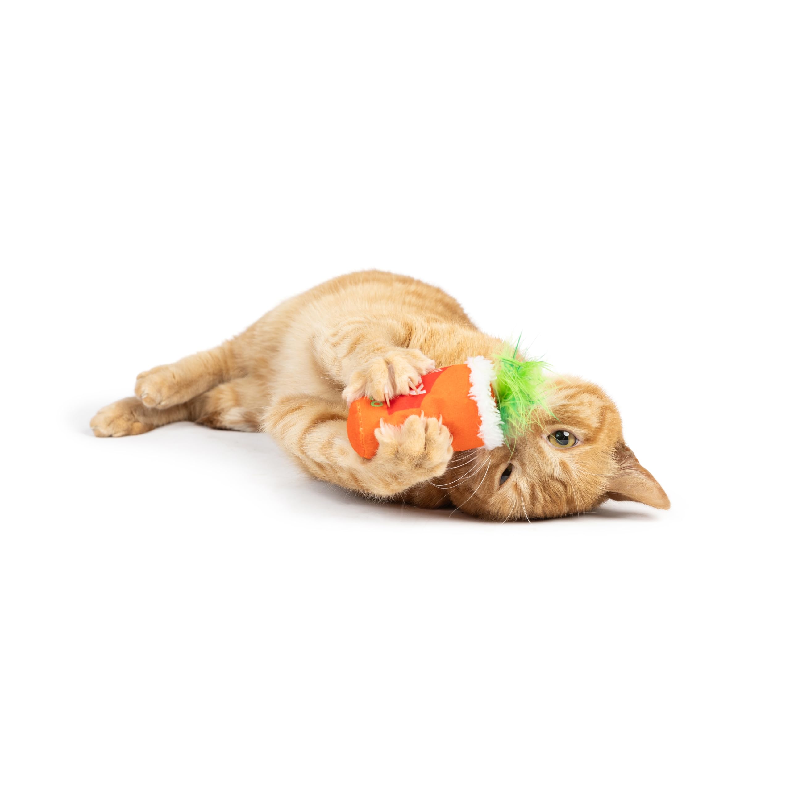 Huxley & Kent Plush Cat Toy - Fluffy Mary - Snack Attack Strong Catnip And Crinkle Filled Cat Toy - Kittybelles