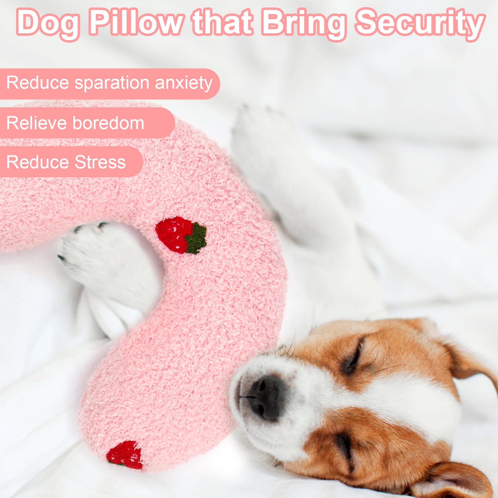 Mity Rain Dog Anxiety Relief Pillow, Ultra Soft High Density Calming Pillow For Joint Relief Sleeping Improve, Pet Calming Toy P