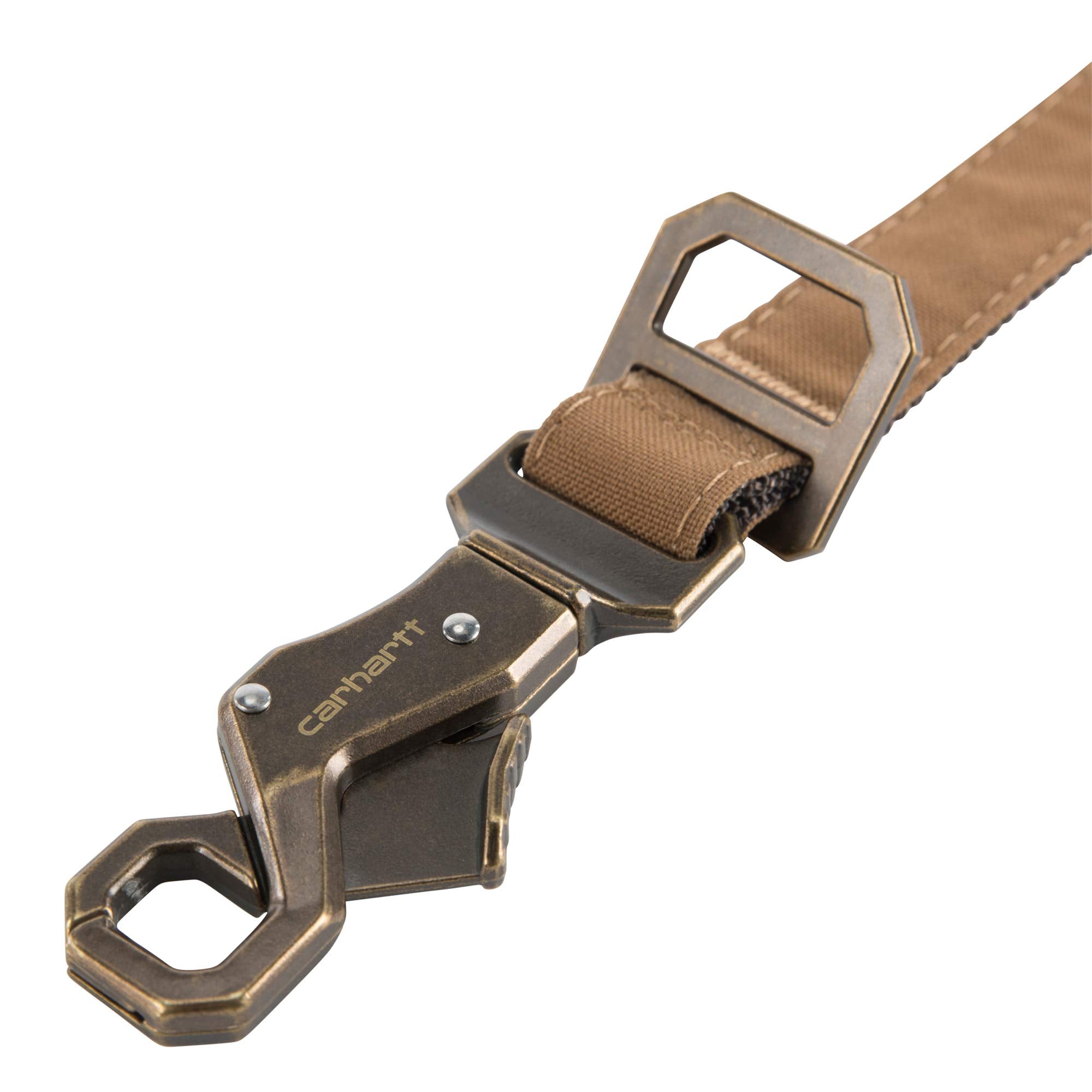 Carhartt Nylon Duck Dog Leash Black/Brushed Brass, Large