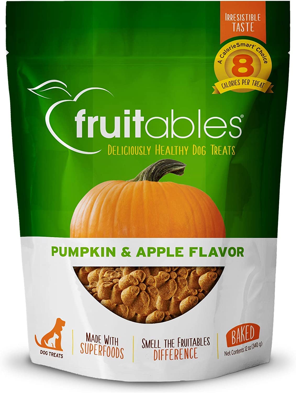 Fruitables Dog Treats Pumpkin & Apple Flavor, 7 Oz