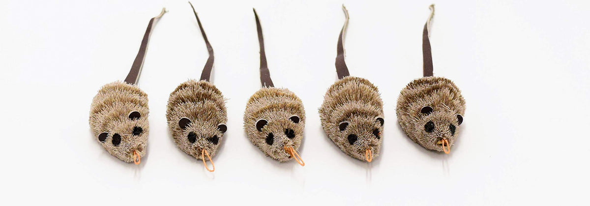Litterboy Small Mice Refill - 5 Pack Refill - Cat Mouse Toy Accessory Fits Popular Wand Toys