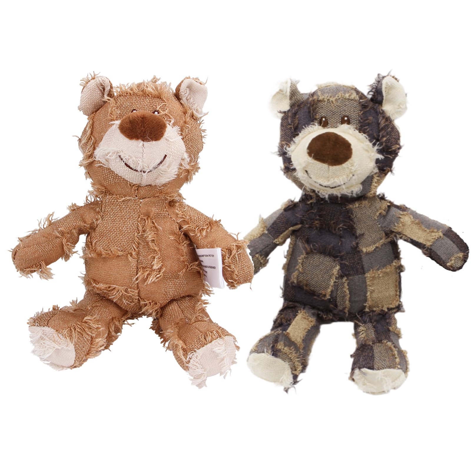 Dog Companion For Heavy Chewers- 2024 New Indestructible Robust Bear Dog Toy, Resistant Squeaky Dog Toys For Heavy Chewers , Unbreakable Stuffed Plush Dog Toys For Aggressive Chewers (F-Oak+Purple)