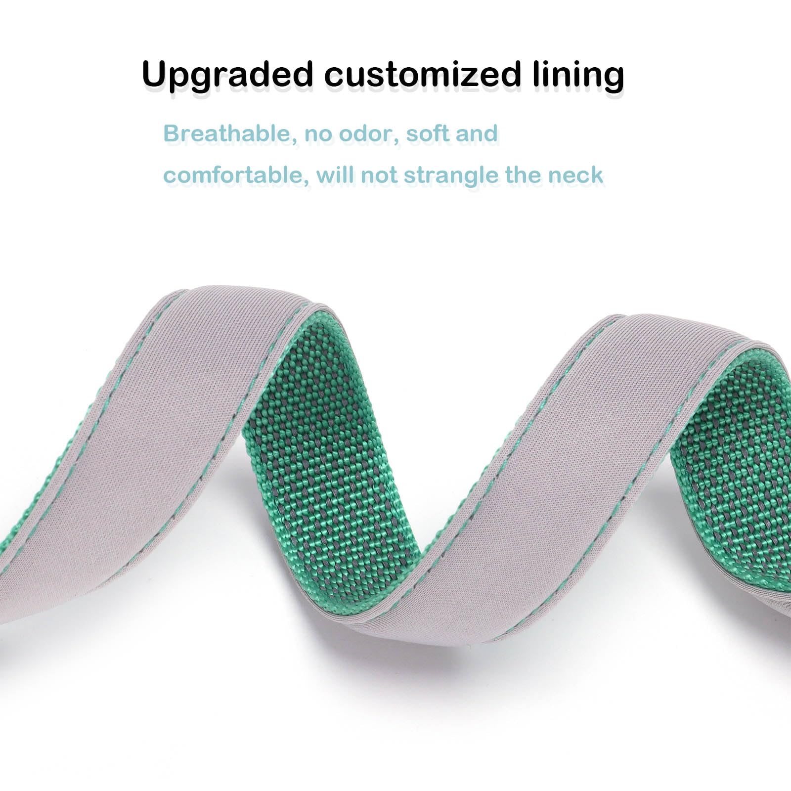 Reflective Dog Collar Padded-4 Size, Breathable Nylon Soft Neoprene Pet Collar For Small Medium And Large Dogs (Green, M)