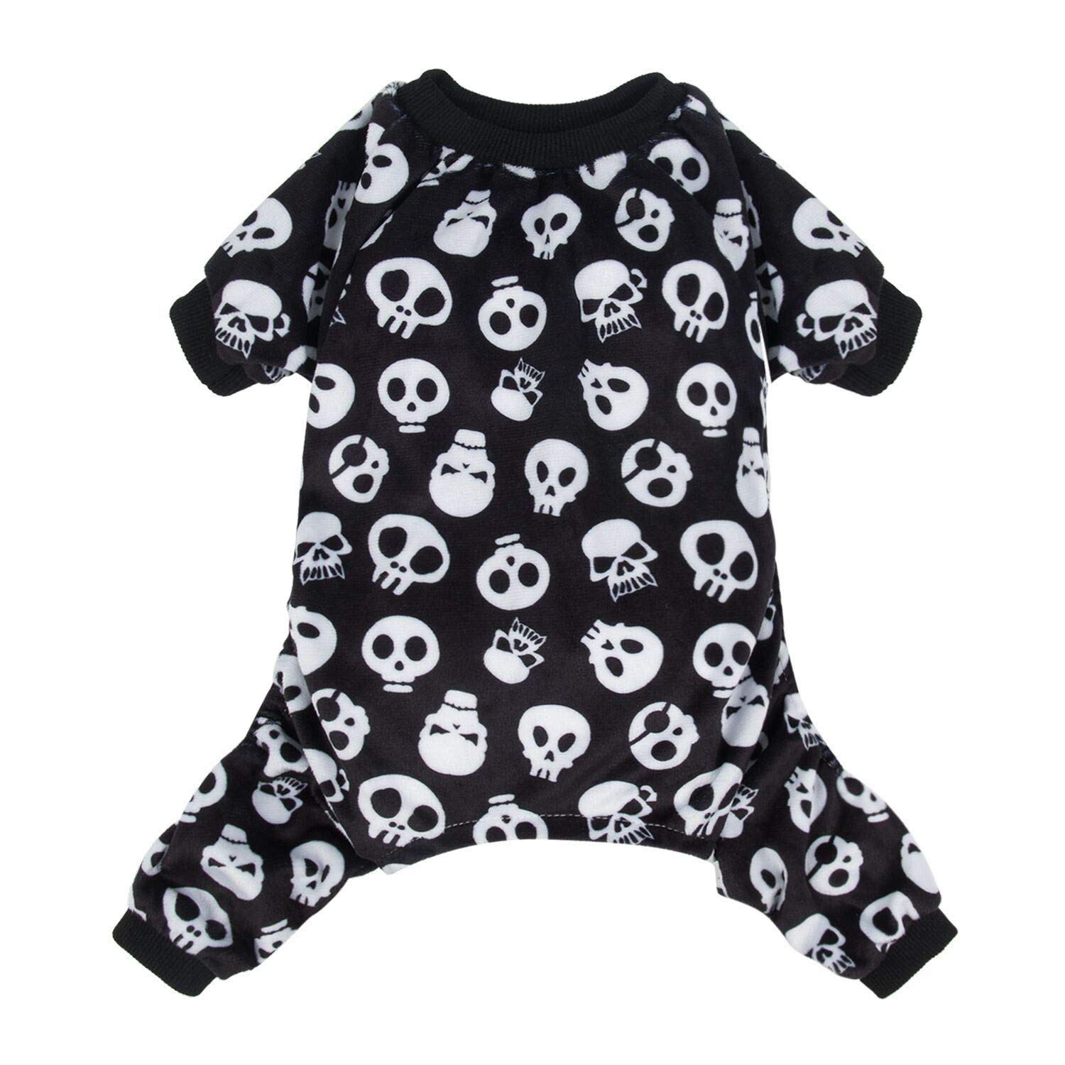 Cutebone Halloween Dog Jumpsuit Skull Shirt Pet Pajamas Bodysuit For Large Doggie Onesies P11Xxl