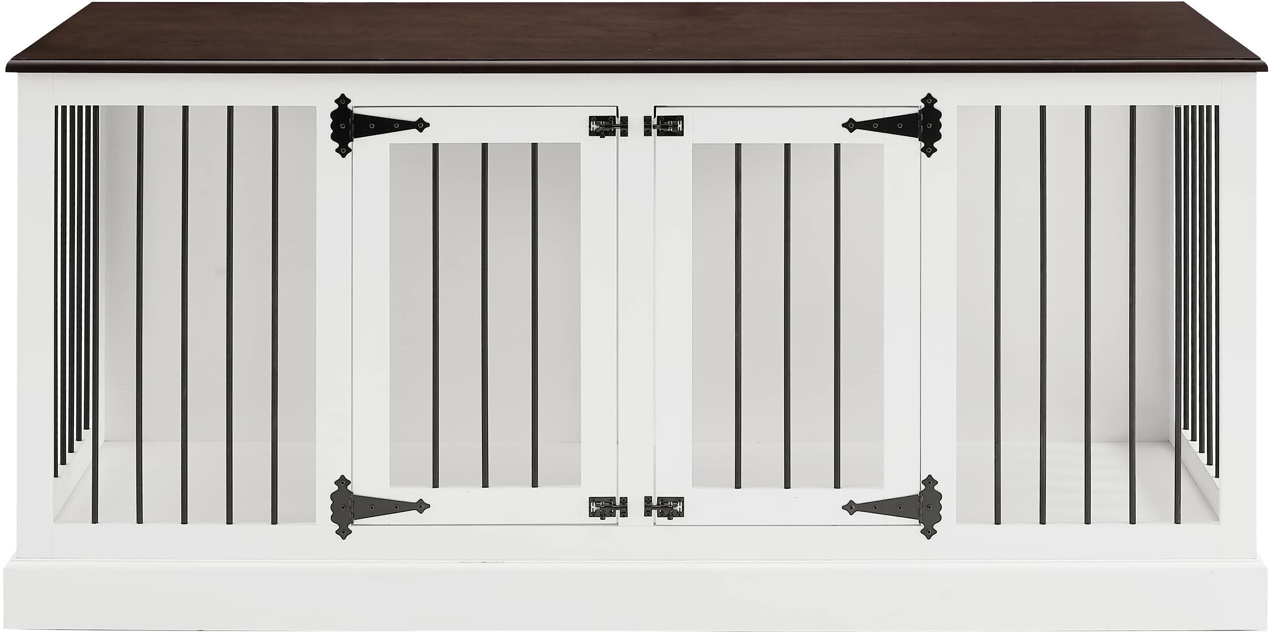 Crosley Furniture Winslow Medium Credenza Dog Crate Kennel for Pets, White