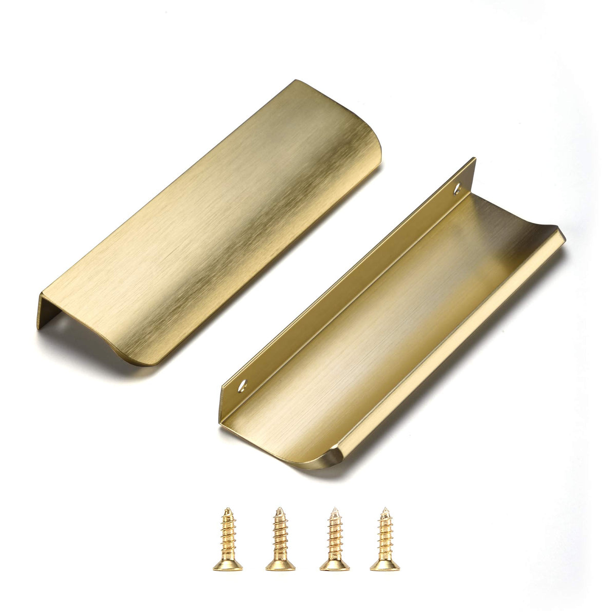 Satanga Edge Finger Tab Pull For Cabinets Hardware Closet Pulls Square Bar Pulls Drawer Pulls 5Pack Easy To Install 6Inch 150Mm 