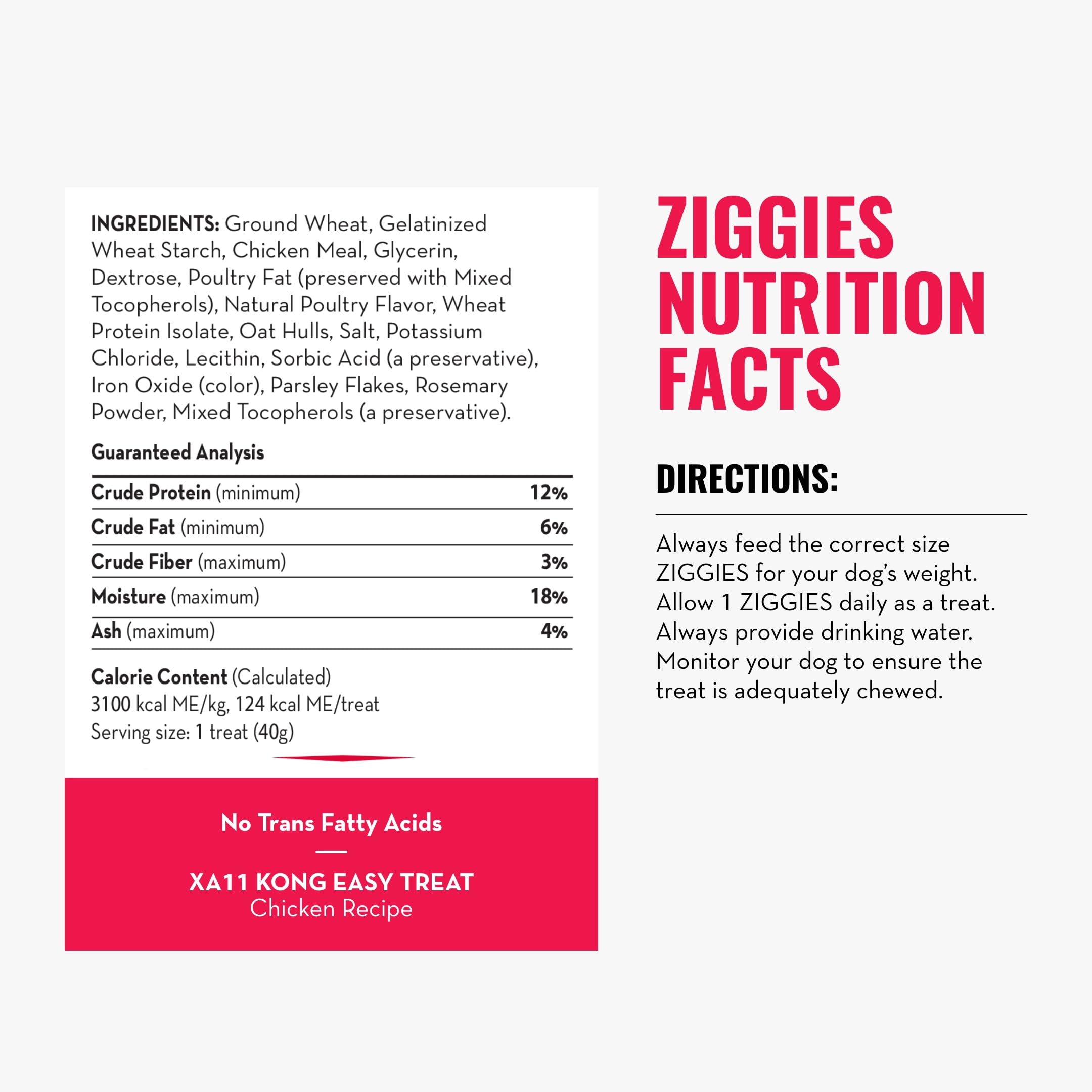KONG Classic Toy & Ziggies Treats Combo Pack - Durable Chew Toy for Dogs - with Ziggies Chicken-Flavored Treats - Dog Accessorie