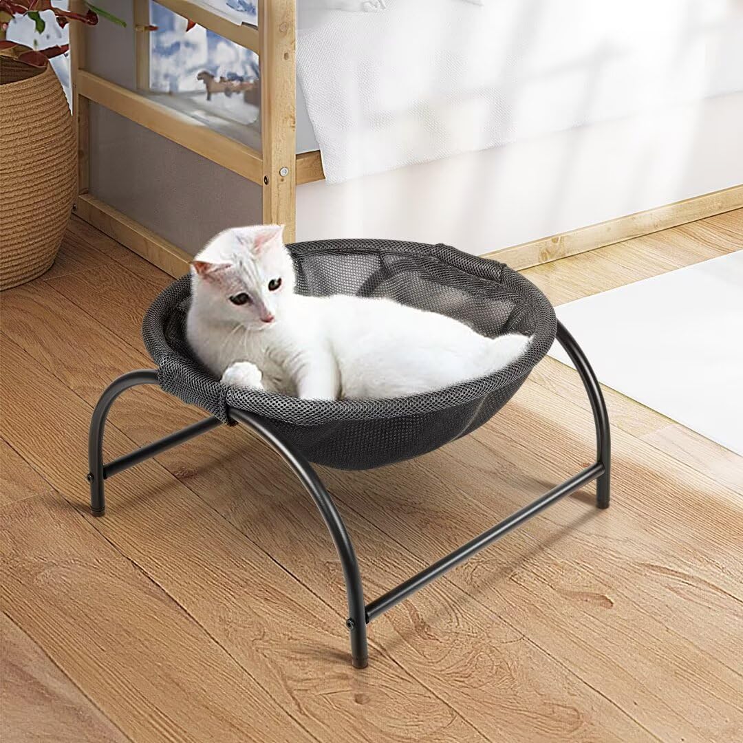 Junspow Cat Bed Dog Bed Pet Hammock Bed Free-Standing Cat Sleeping Cat Bed Cat Supplies Pet Supplies Whole Wash Stable Structure Detachable Excellent Breathability Easy Assembly Indoors Outdoors