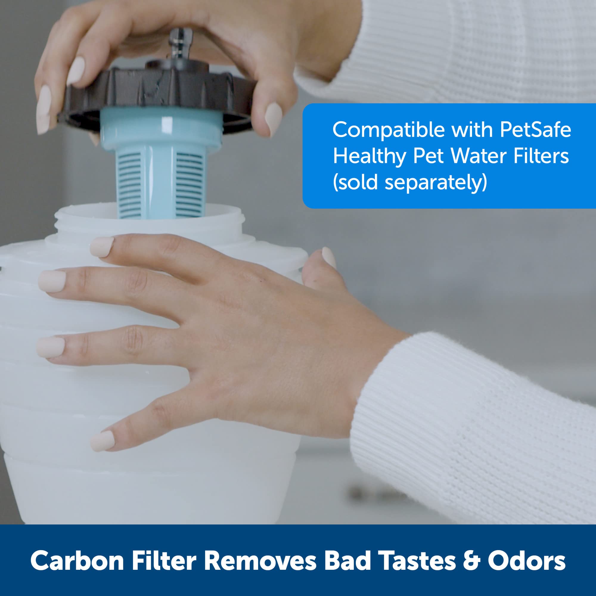 Petsafe Healthy Pet Water Station - Large, 320 Oz Capacity - Gravity Pet Water Fountain, Automatic Cat Water Fountain Or Dog Wat