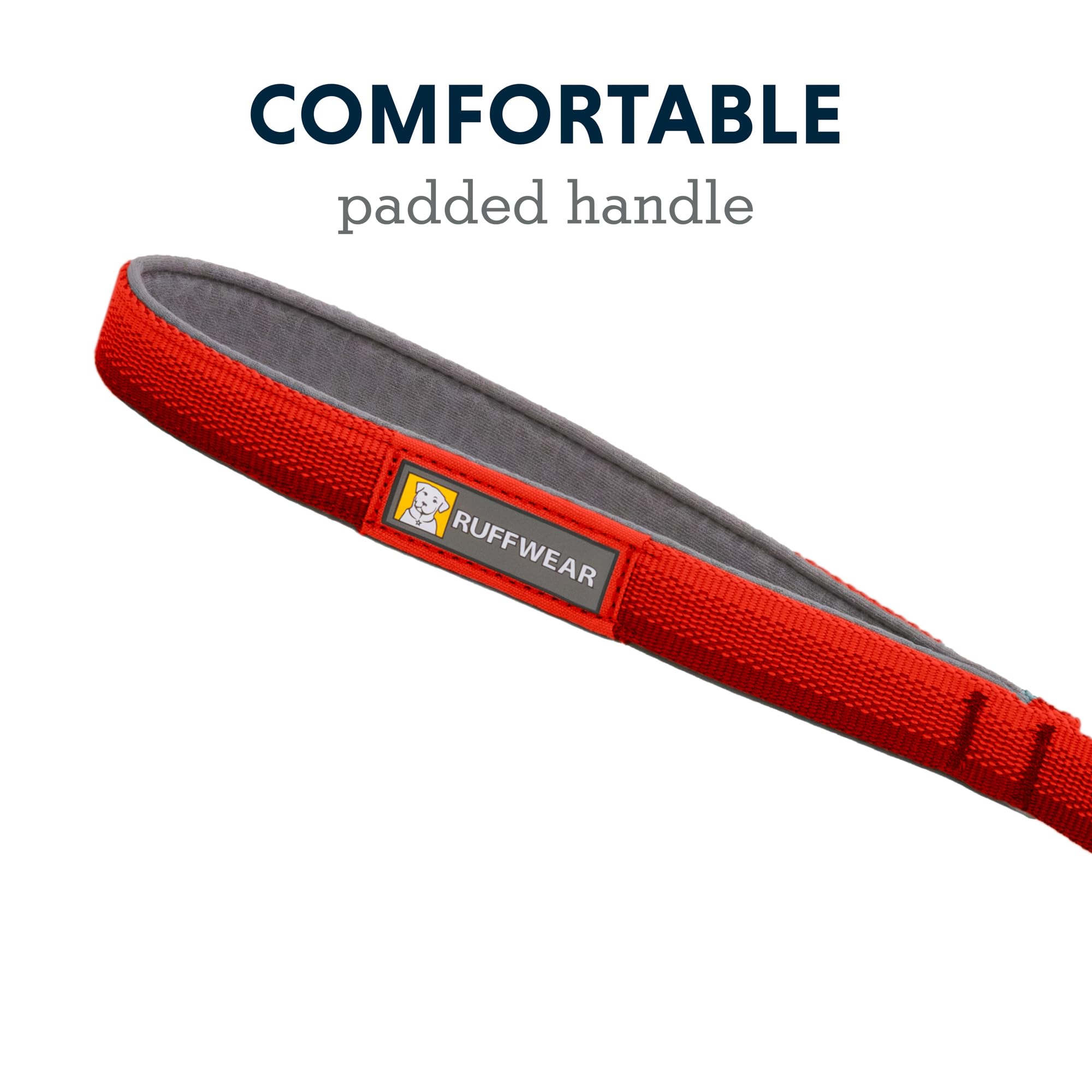 Ruffwear, Front Range Dog Leash, 5 Ft Lead With Padded Handle For Everyday Walking, Red Canyon