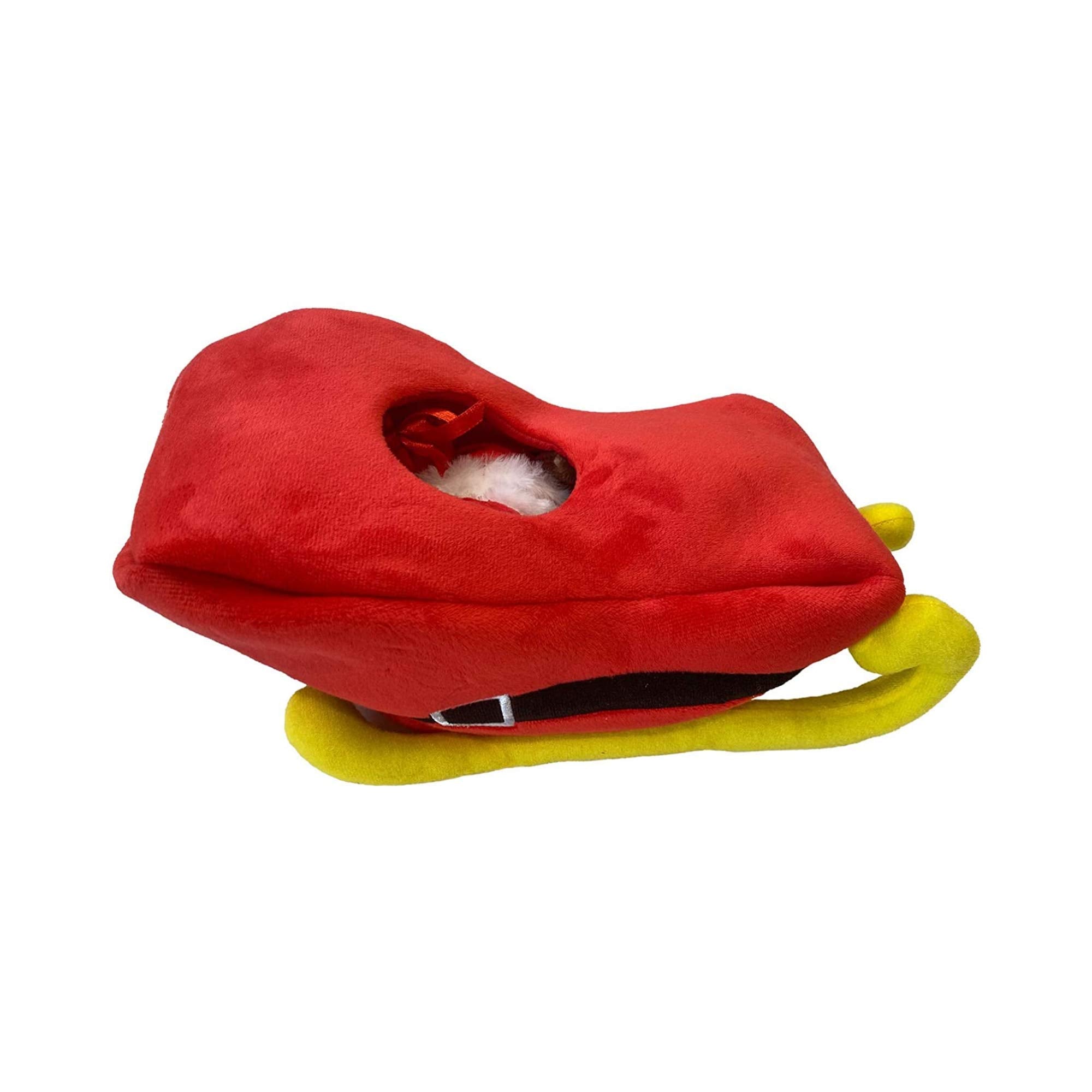 Midlee Santa Sleigh Find A Toy Christmas Dog Toy- Plush Burrow Interactive Hide & Seek Pet Holiday Toy