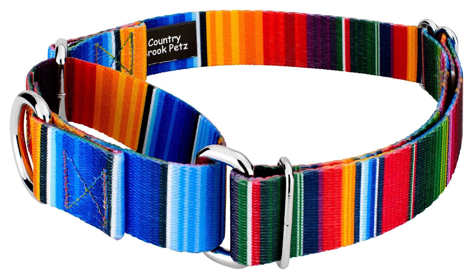 Country Brook Petz - Serape Martingale Dog Collar - Country And Western Collection Featuring Rustic Designs (1 Inch, Medium)