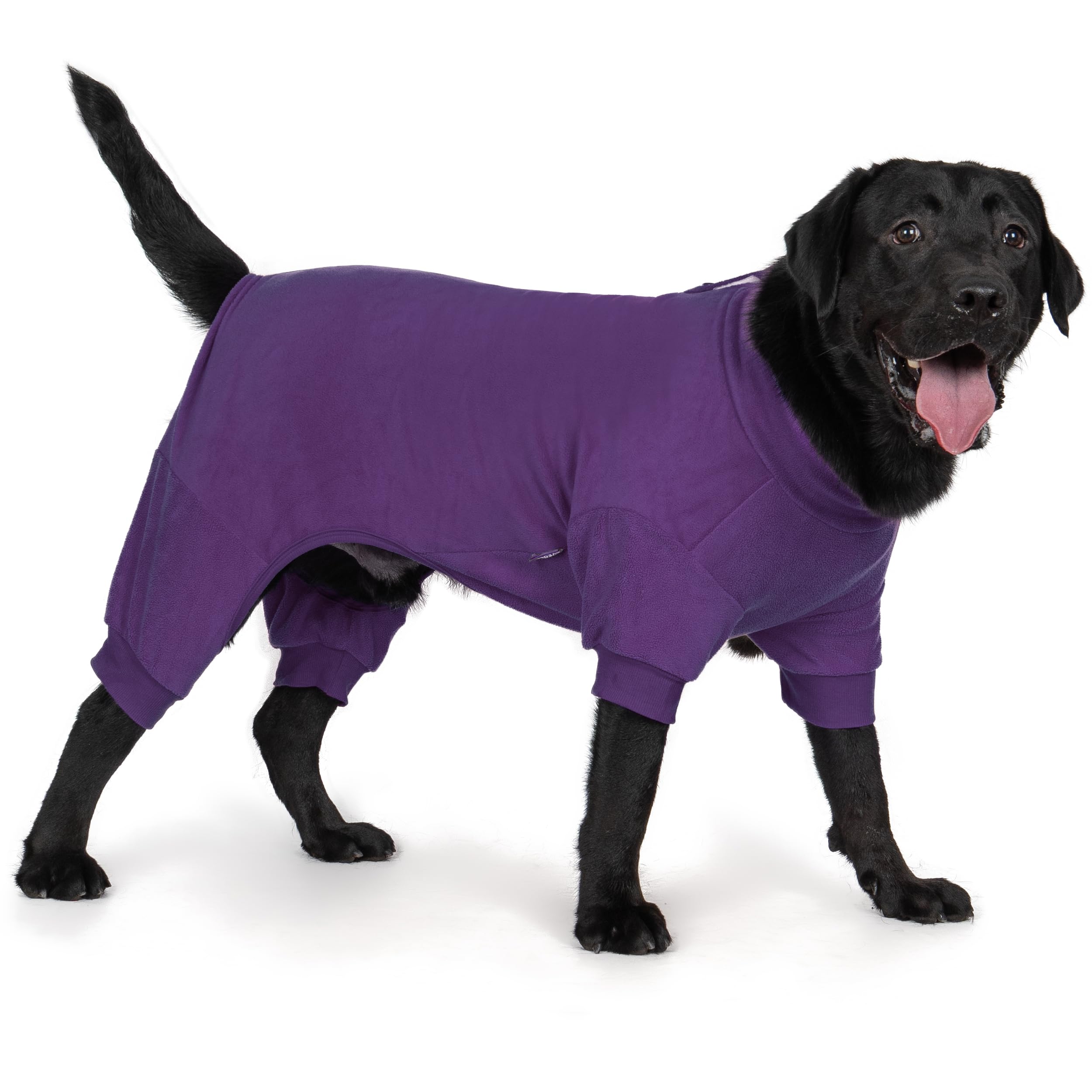 Cyeollo Fleece Dog Pajamas Dog Pjs Jumpsuit Thermal Dog Onesie Stretchable Doggie Coat Warm Dog Clothes For Medium To Large Size