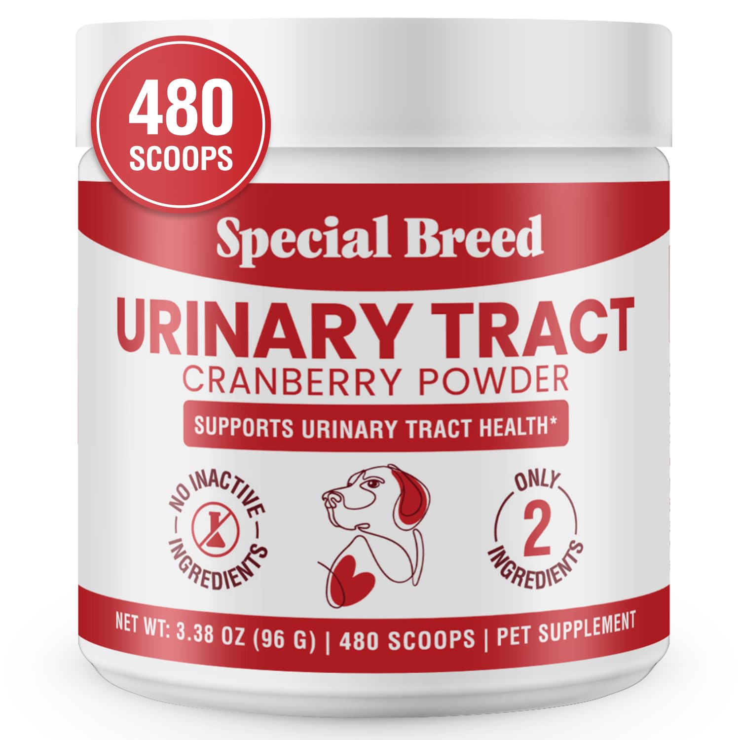 UTI & Urinary Tract Treatment for Dogs - Cranberry Powder for Bladder and Kidney Health - Helps Frequent Urination and Incontine