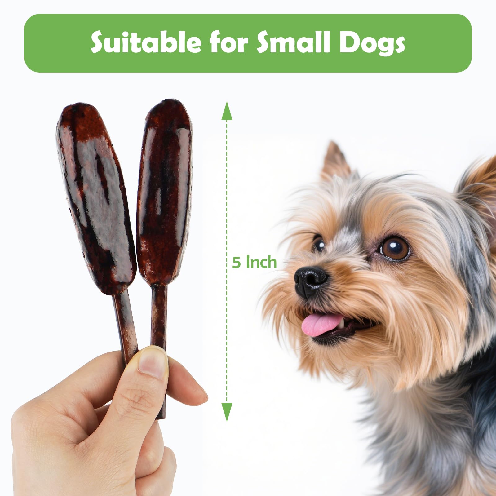 MON2SUN Dog Treats 5 Inch Chicken Kabobs Treats, Rawhide-Free, Easy to Digest, Low Fat for Small Dogs, 21.2 oz (20 Count)