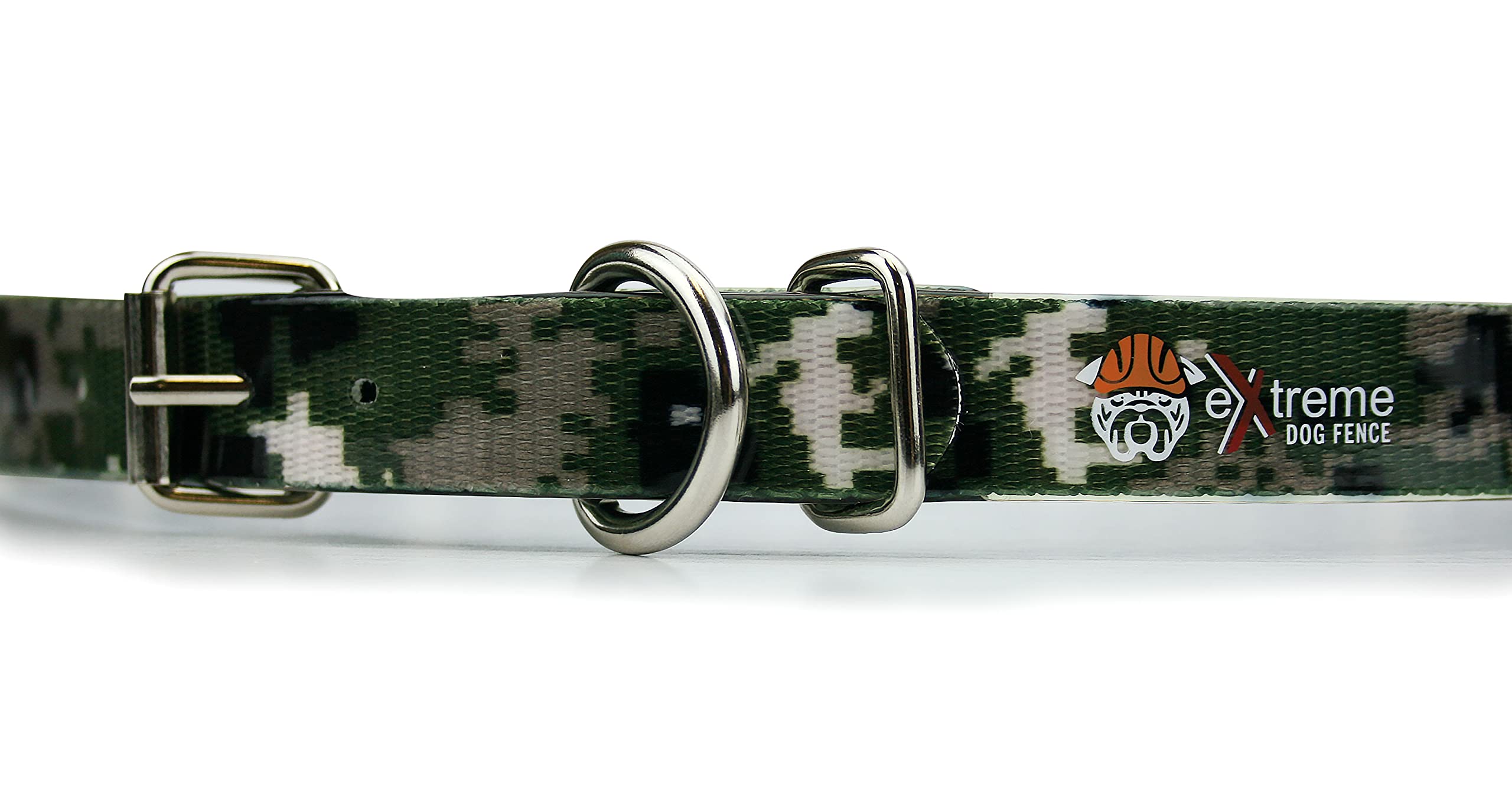 Camo 3/4'' Heavy Duty Tpu Coated Nylon Replacement Dog Collar Strap With Metal Buckle For Shock, Bark And Electric + Containment