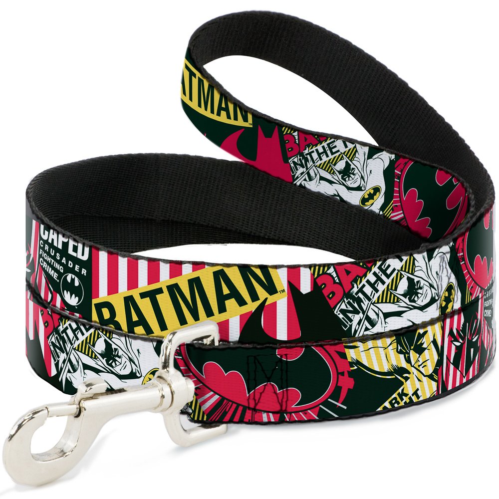 Buckle-Down Pet Leash - Batman Caped Crusader - 4 Feet Long - 1/2' Wide