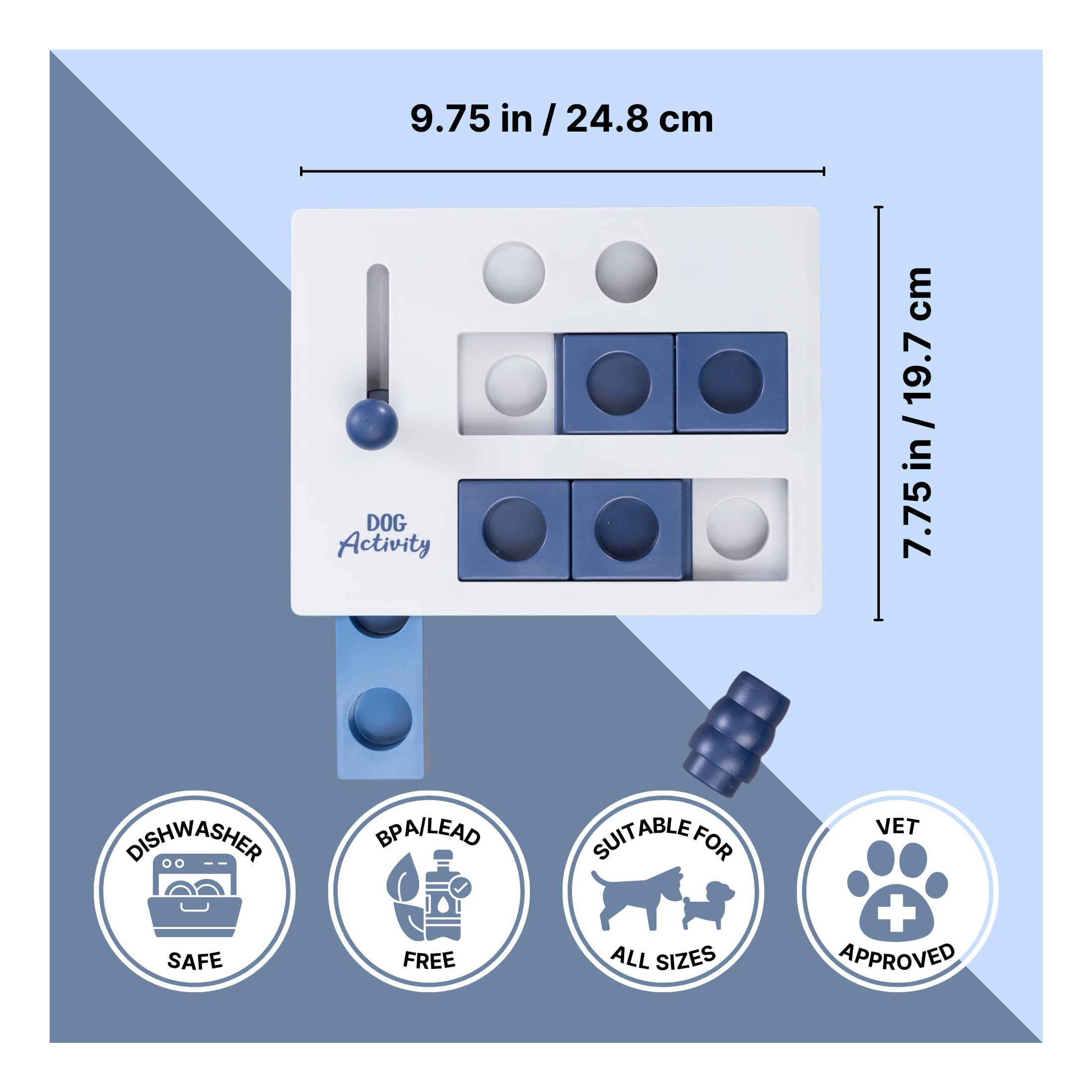 TRIXIE Mini Mover Strategy game, Advanced Dog Puzzle Toy, Level 3 Activity, Treat Puzzle, Interactive Play, Enrichment