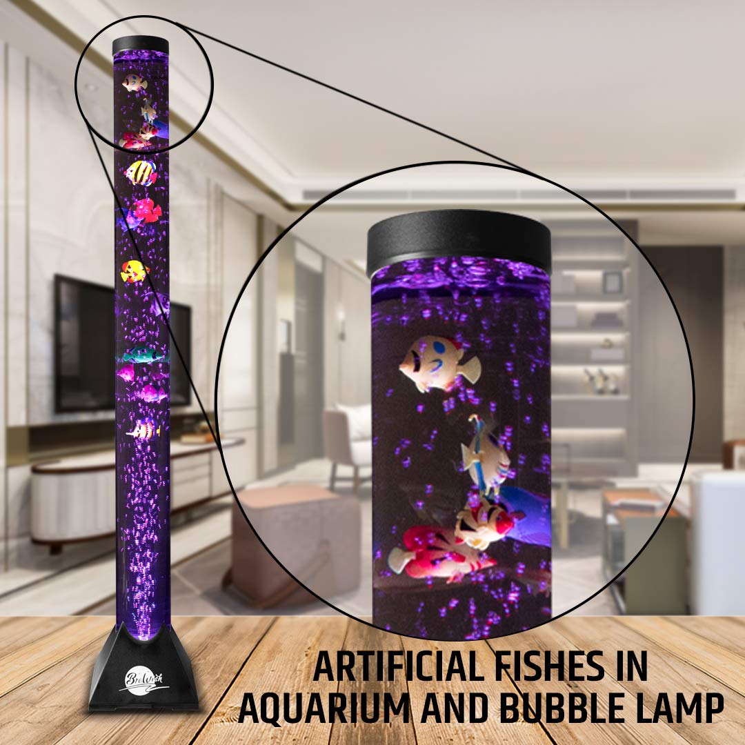 Brewish 12-Piece Artificial Lifelike Plastic Fish Set for Aquarium Decorations - Colorful Floating Fishes for Bubble Tube Lamp