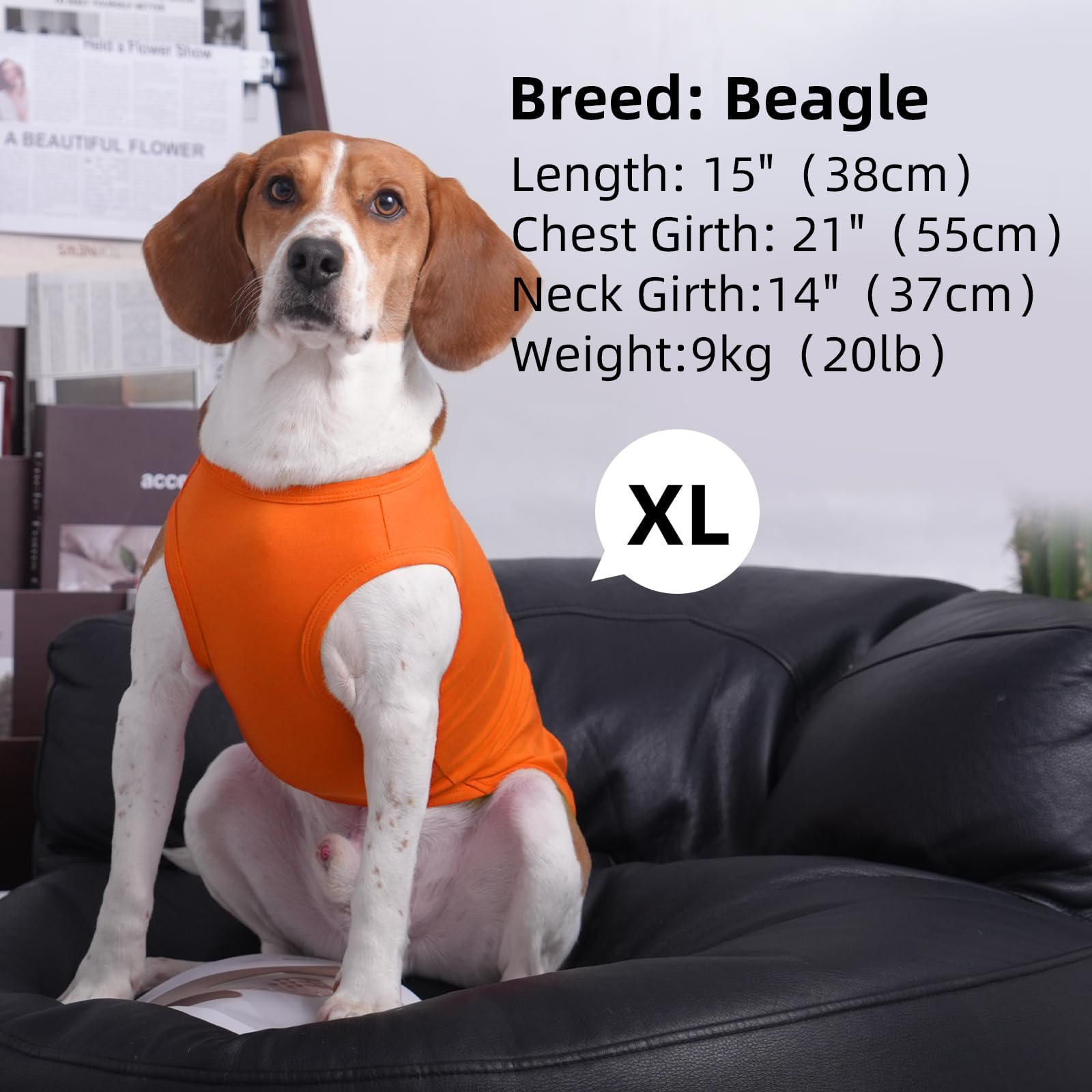 3 Pack Orange Striped Xl Dog T-Shirt,Sleeveless Lightweight Shirt For Medium Dogs Girl,Spring Summer Cozy Breathable Dog Tank To