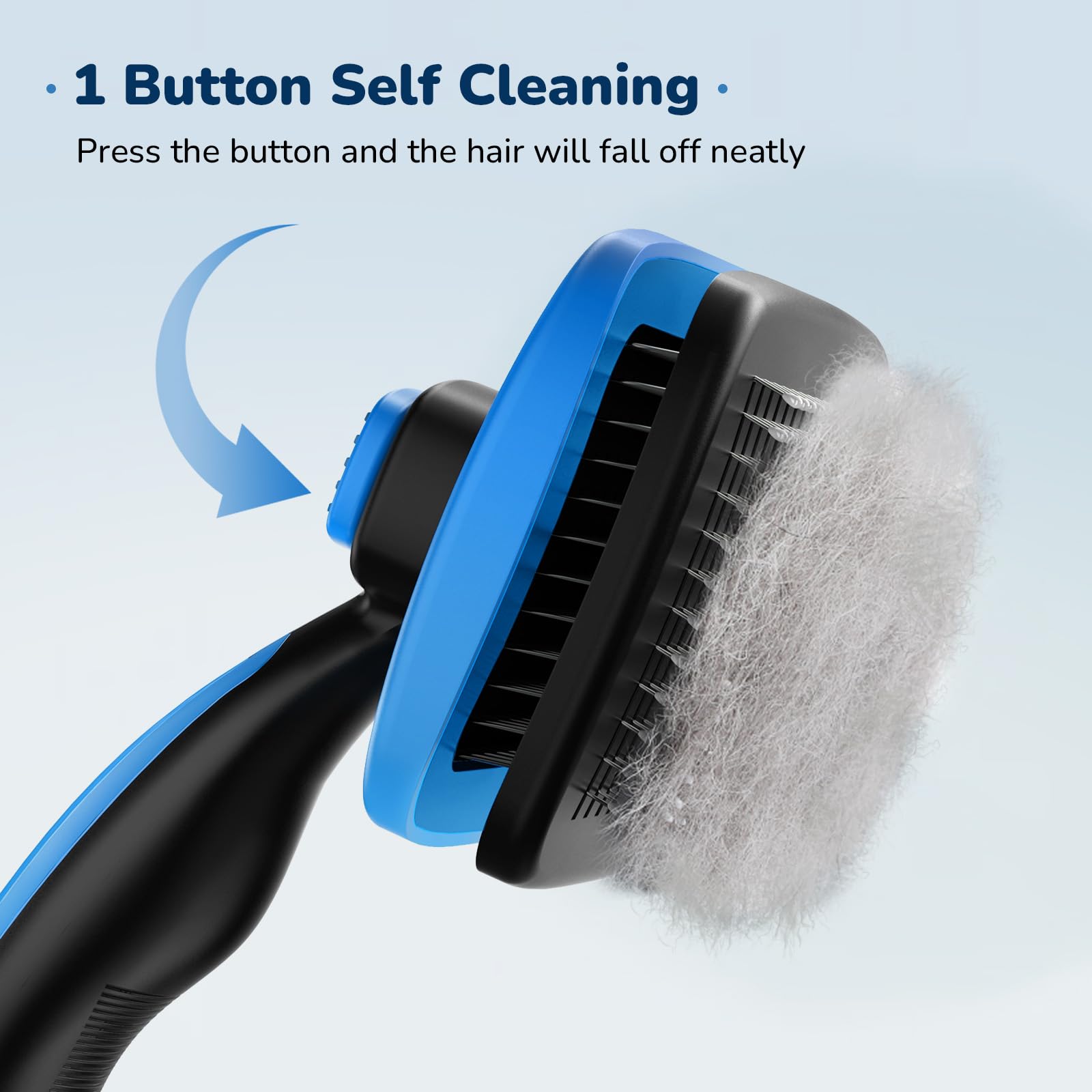 Pecute Self-Cleaning Slicker Brush For Dogs, Cats, Lightweight Dog Brush For Shedding Massaging Grooming, Cat Brush Gently Remov