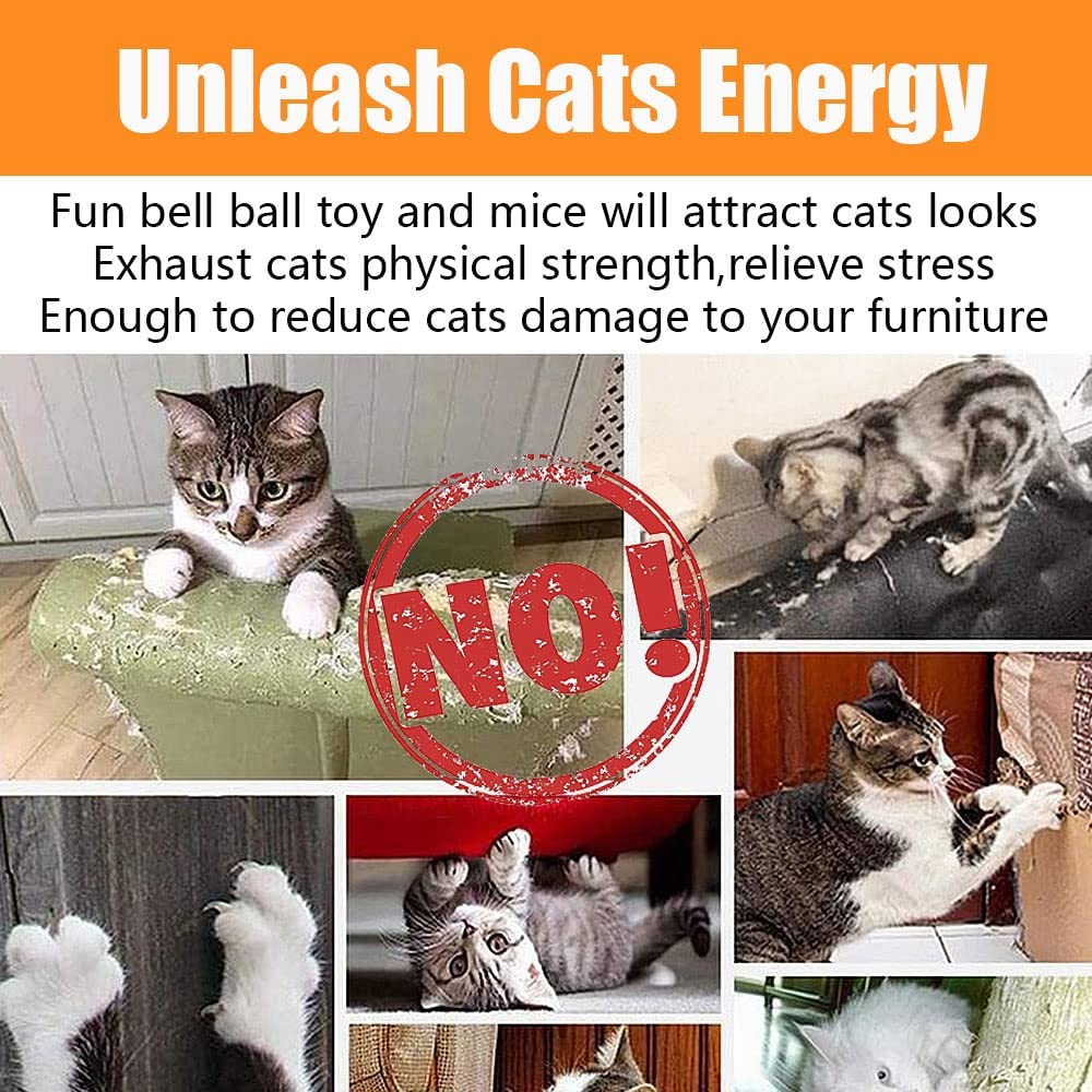 21 Pcs Cat Toys For Indoor Cats Collapsible Cat Tunnel Interactive Feather Teaser Wand Ball Toy For Kitten Cats