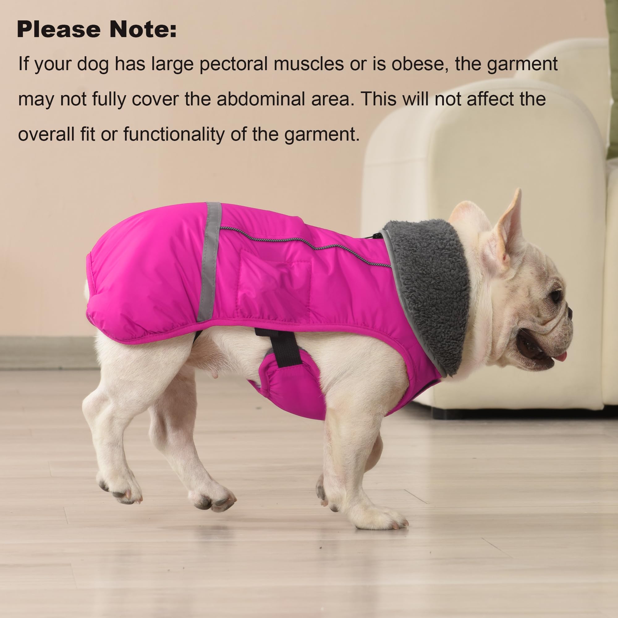 Dogcheer Warm Winter Coat, Waterproof Turtleneck Jacket, Reflective Adjustable Snow Jacket Fleece Sweater For Small To 2Xl Dogs
