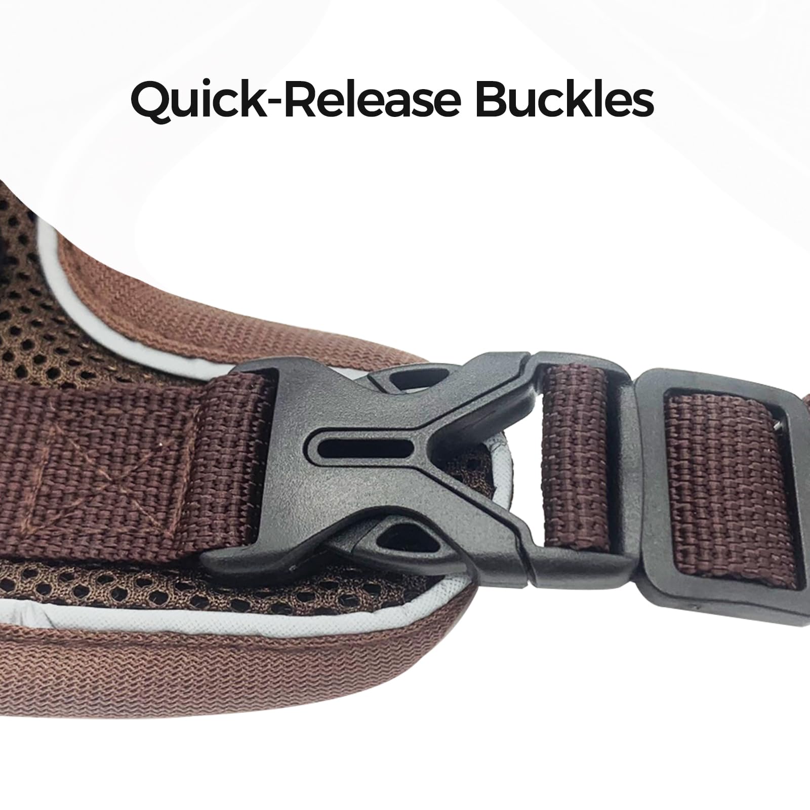 pangdi Cat Harness and Leash Set Escape Proof Tactical Small Kitten Harness Emotional Support Cat Vest, Brown, S