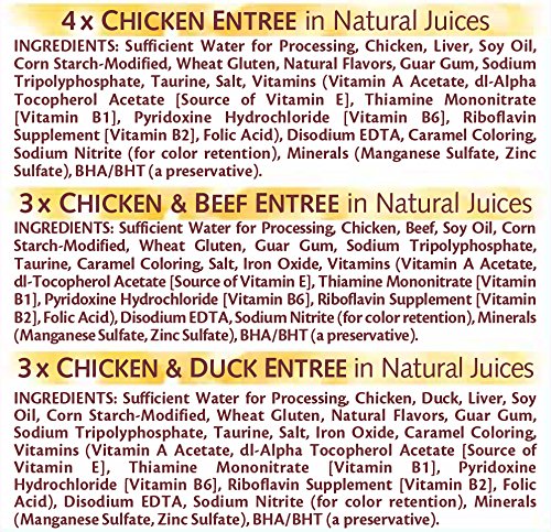 WHISKAS PURRFECTLY Chicken Variety Pack Wet Adult Cat Food 3 Ounces (Four 10-Count Boxes)