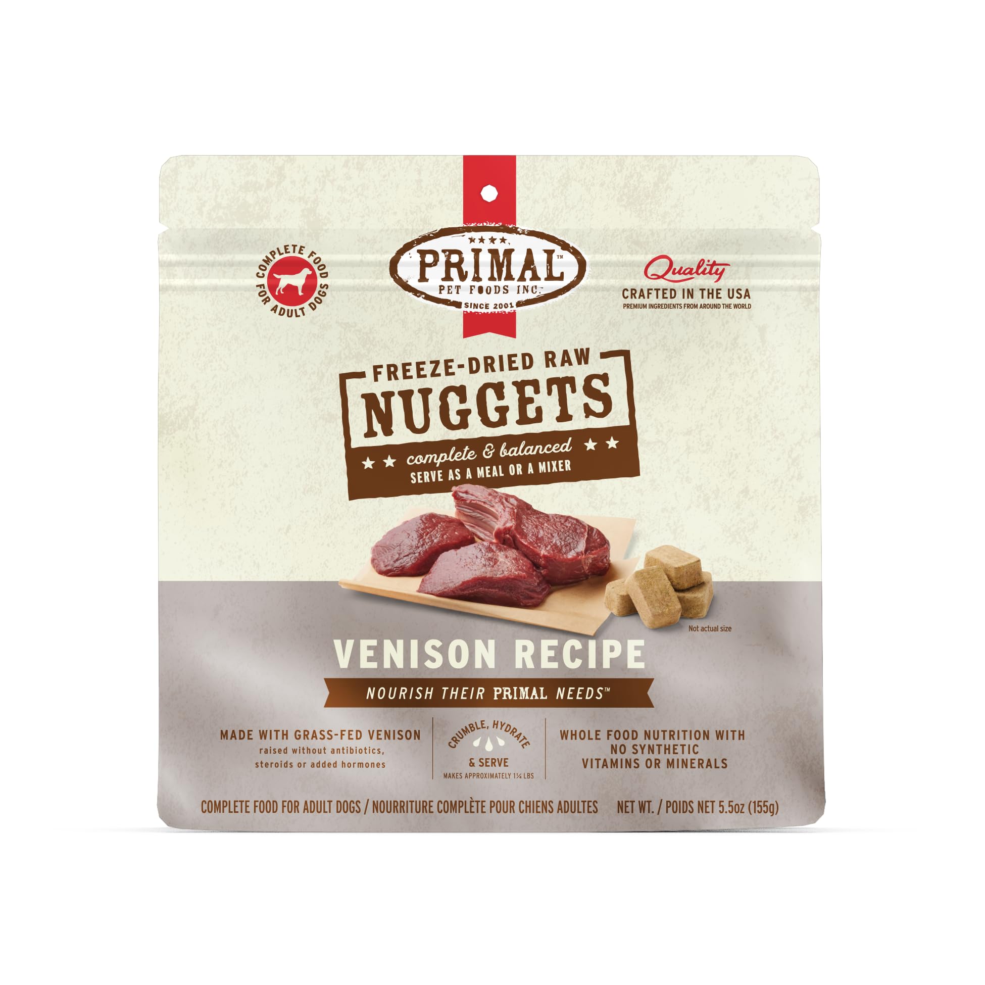 Primal Pet Foods Freeze Dried Cat Food- Venison 5.5Oz.