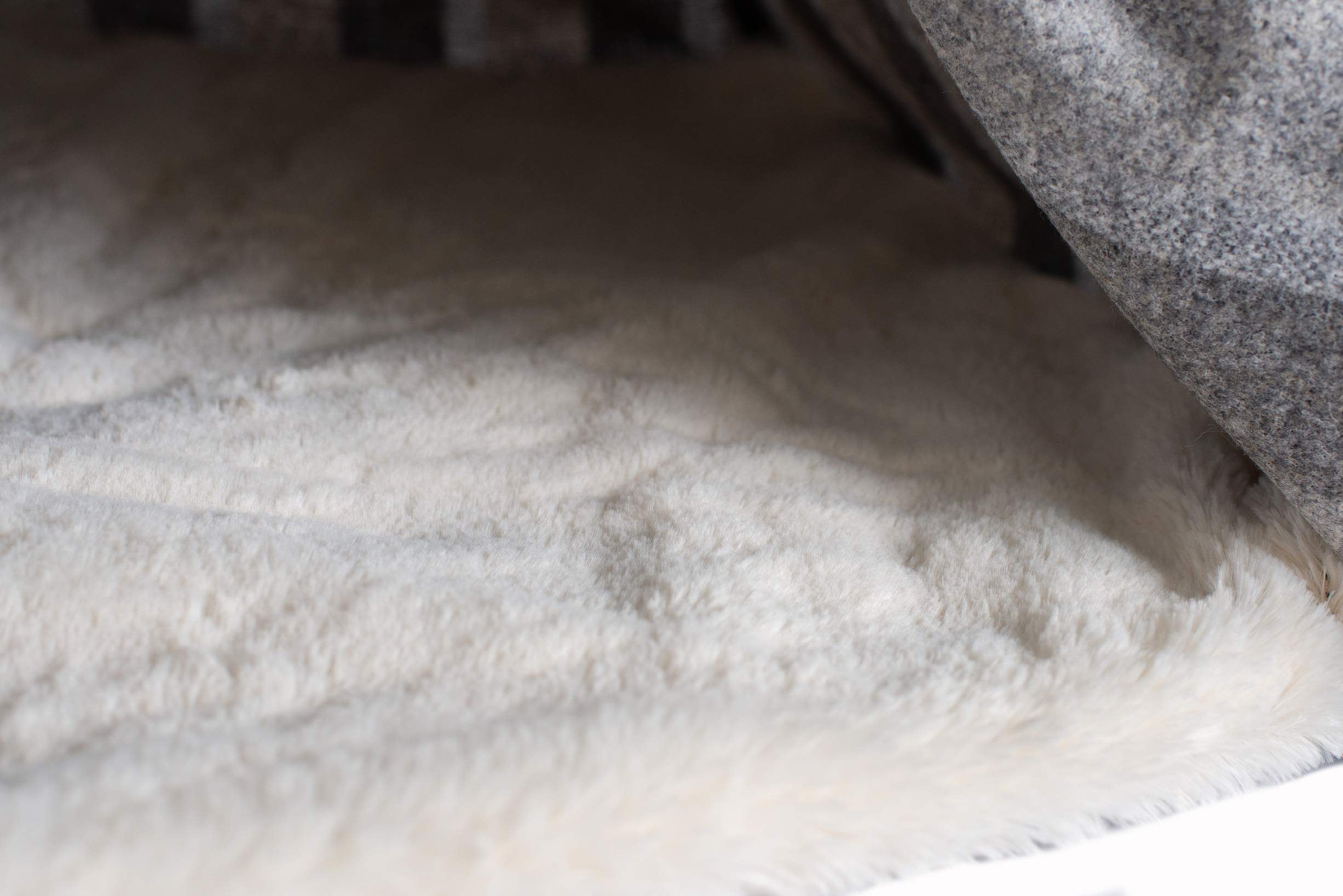 Armarkat Cat Bed Model C56HBS/SH, Teepee Style with Stripped Pattern, Gray 35 x 35 x 29